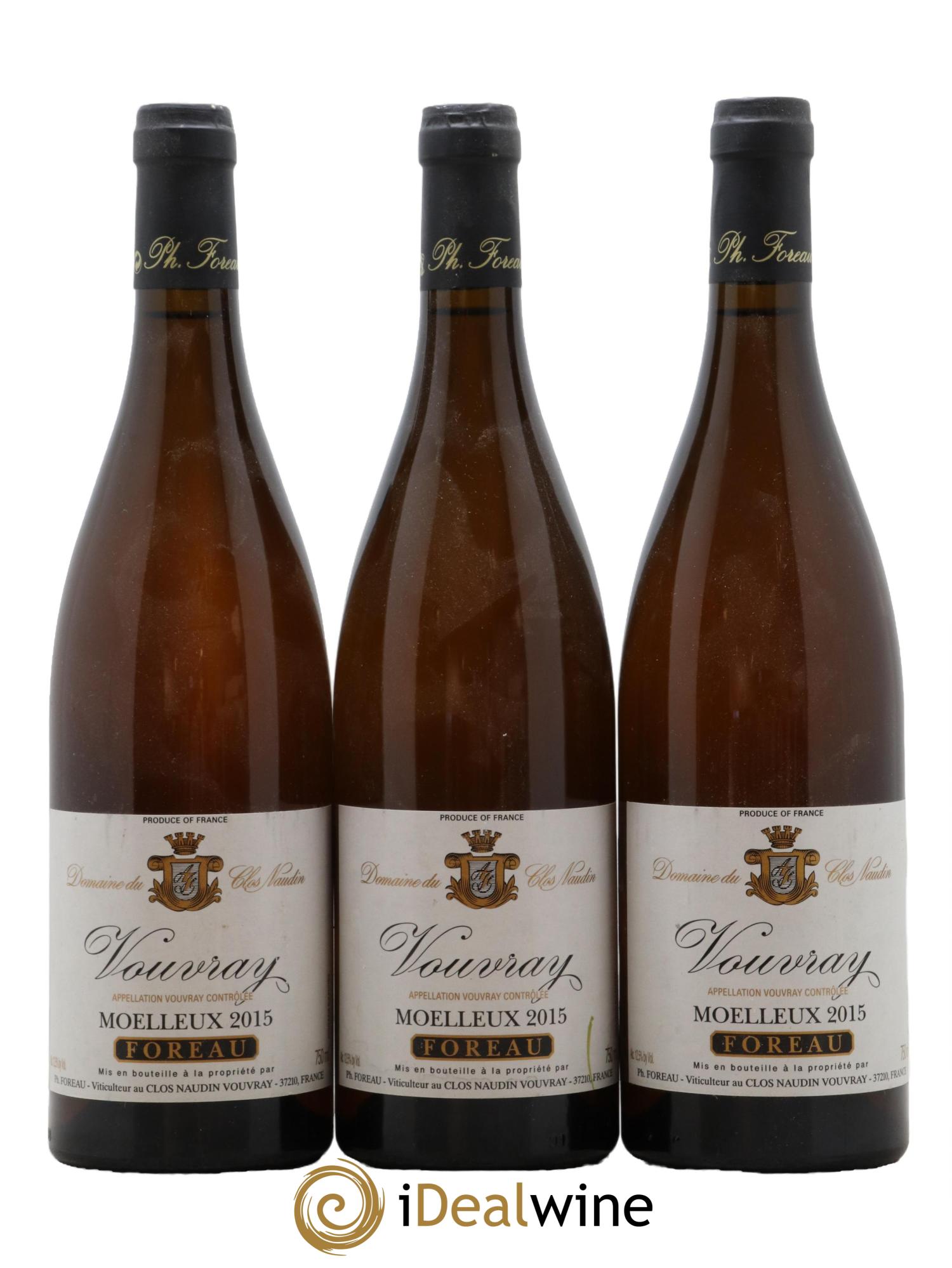 Vouvray Moelleux Clos Naudin - Philippe Foreau 2015 - Lotto di 3 bottiglie - 0