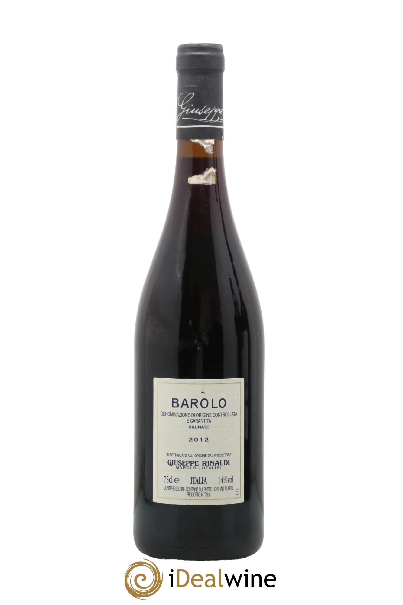 Barolo DOCG Brunate  Giuseppe Rinaldi 2012 - Lot de 1 bouteille - 1