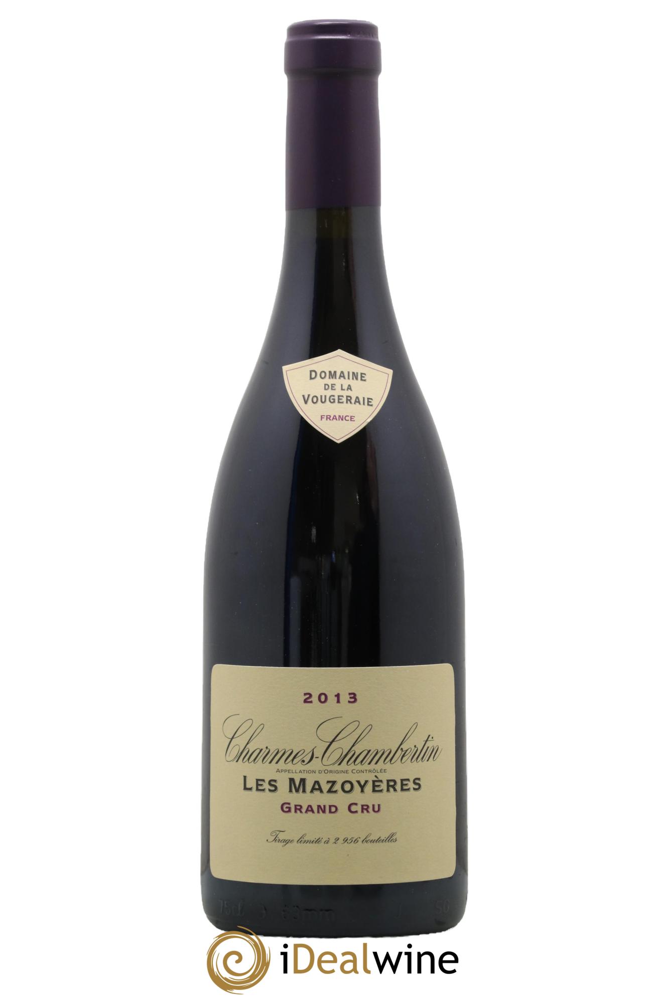 Charmes-Chambertin Grand Cru Les Mazoyères La Vougeraie 2013 - Lot of 1 bottle - 0