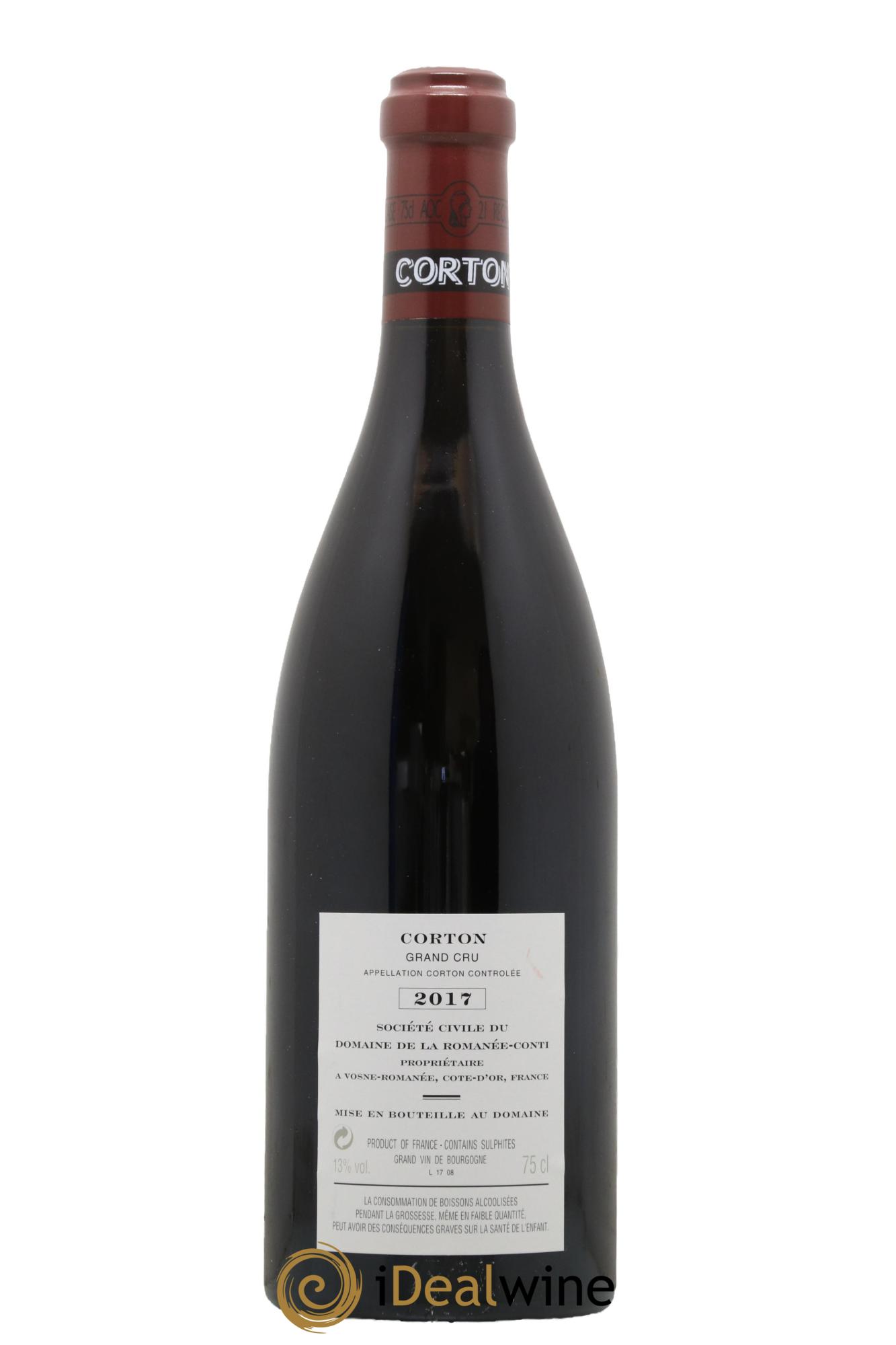 Corton Grand Cru Domaine de la Romanée-Conti 2017 - Lot de 1 bouteille - 1