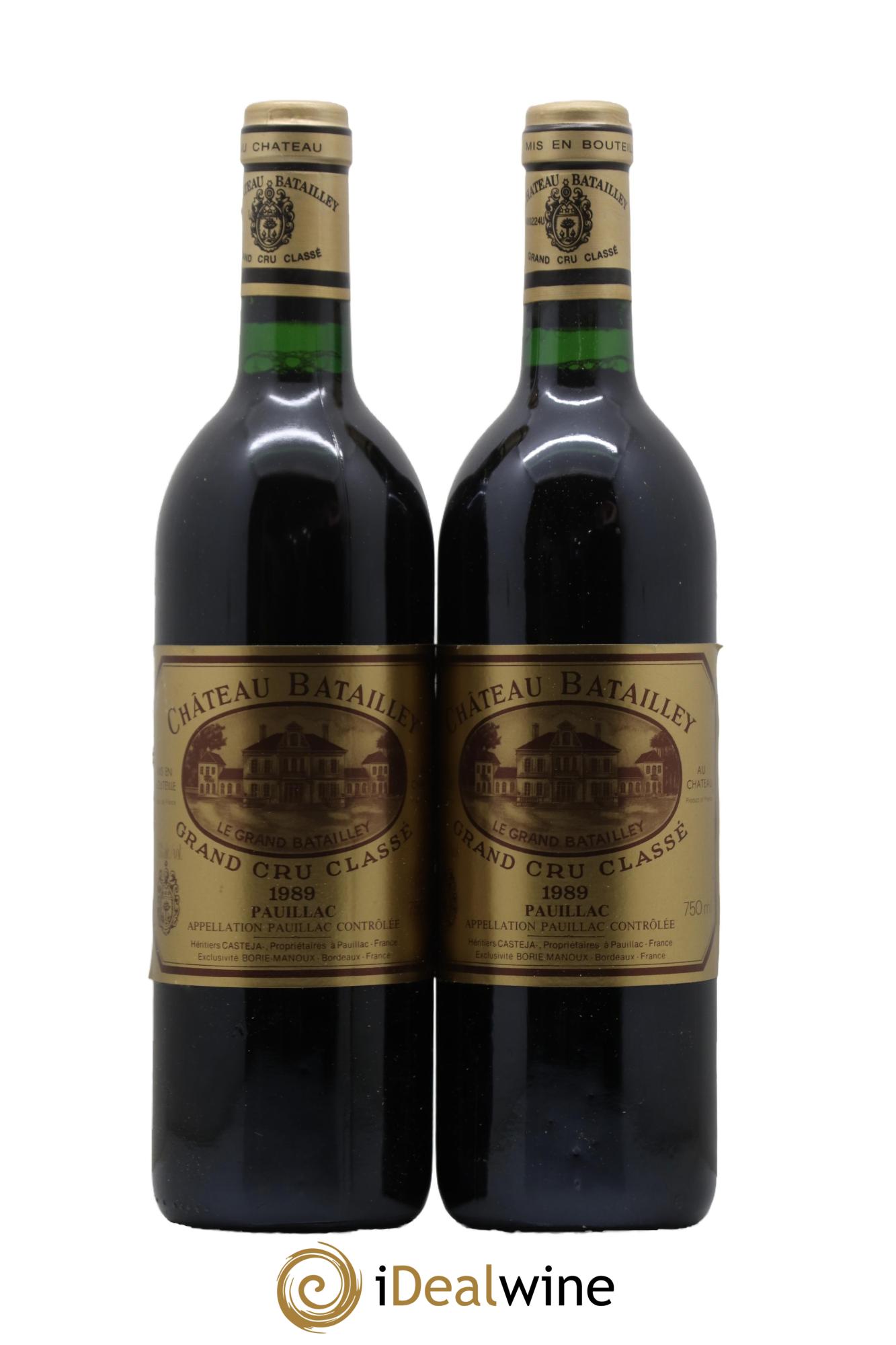 Château Batailley 5ème Grand Cru Classé 1989 - Lot de 2 bouteilles - 0