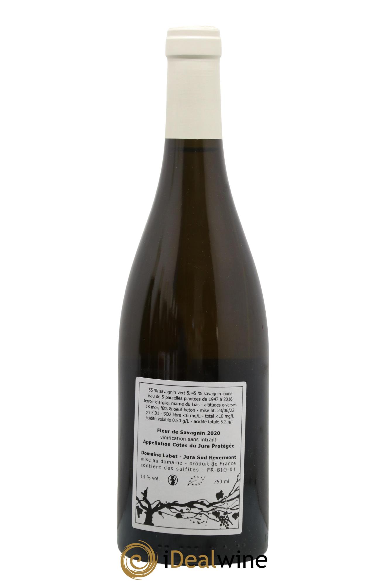 Côtes du Jura Fleur de Savagnin Romain - Julien  - Charline Labet 2020 - Lot of 1 bottle - 1