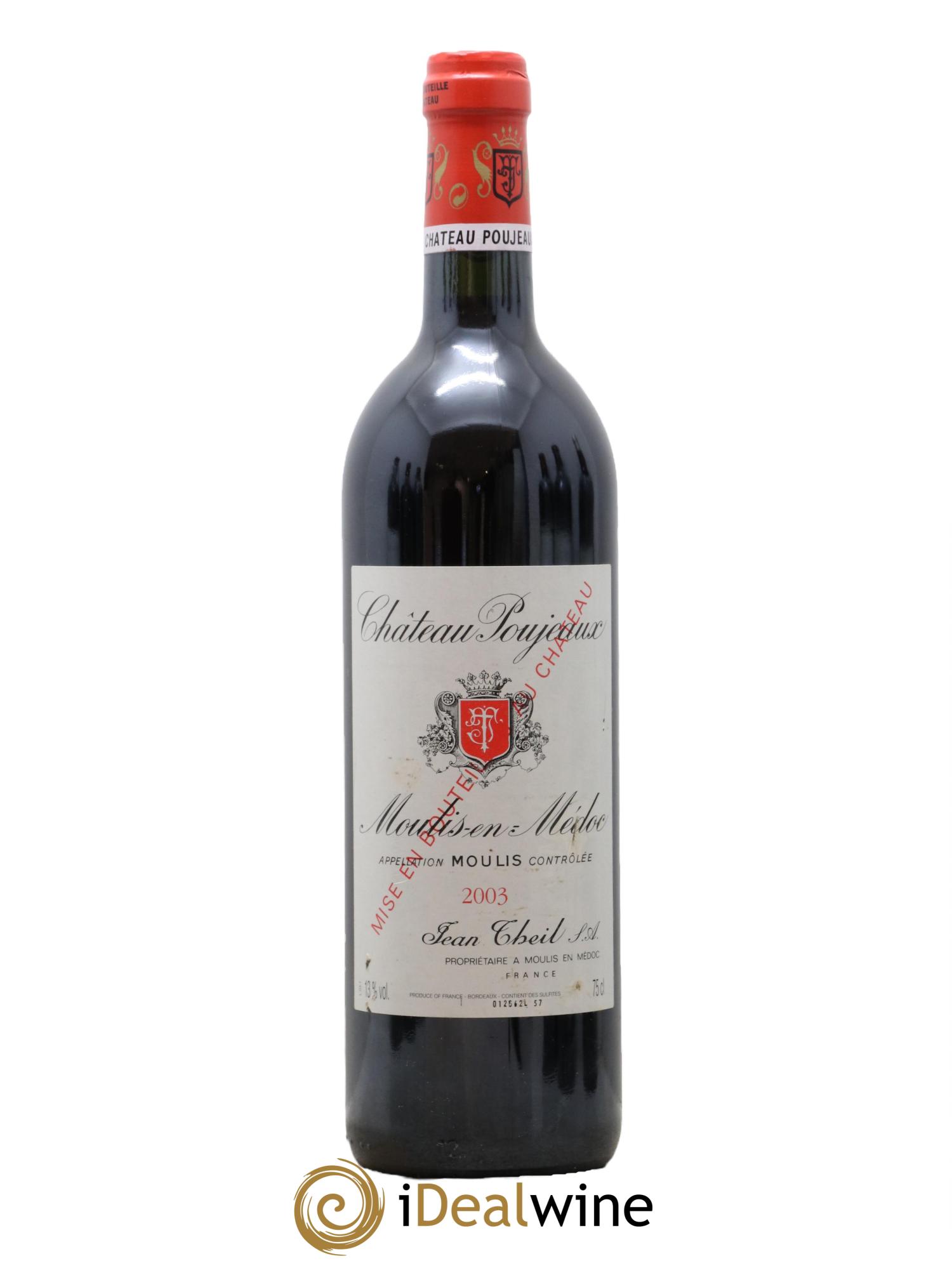 Château Poujeaux 2003 - Lotto di 1 bottiglia - 0