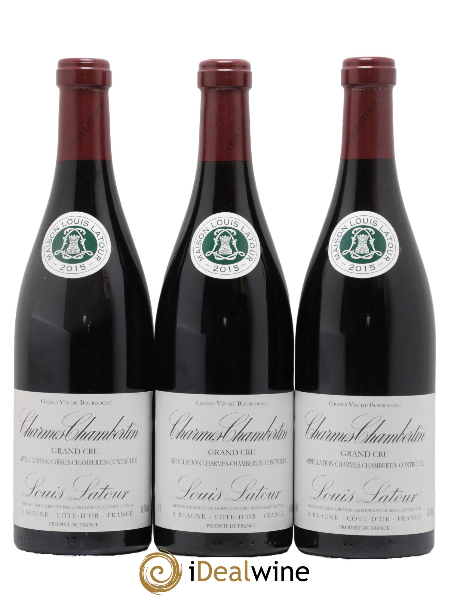 Charmes-Chambertin Grand Cru Louis Latour 2015 - Lot of 3 bottles - 0