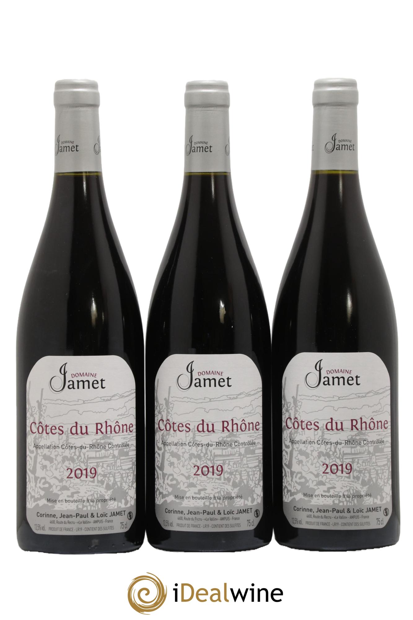 Côtes du Rhône Jamet (Domaine) 2019 - Lot de 3 bouteilles - 0