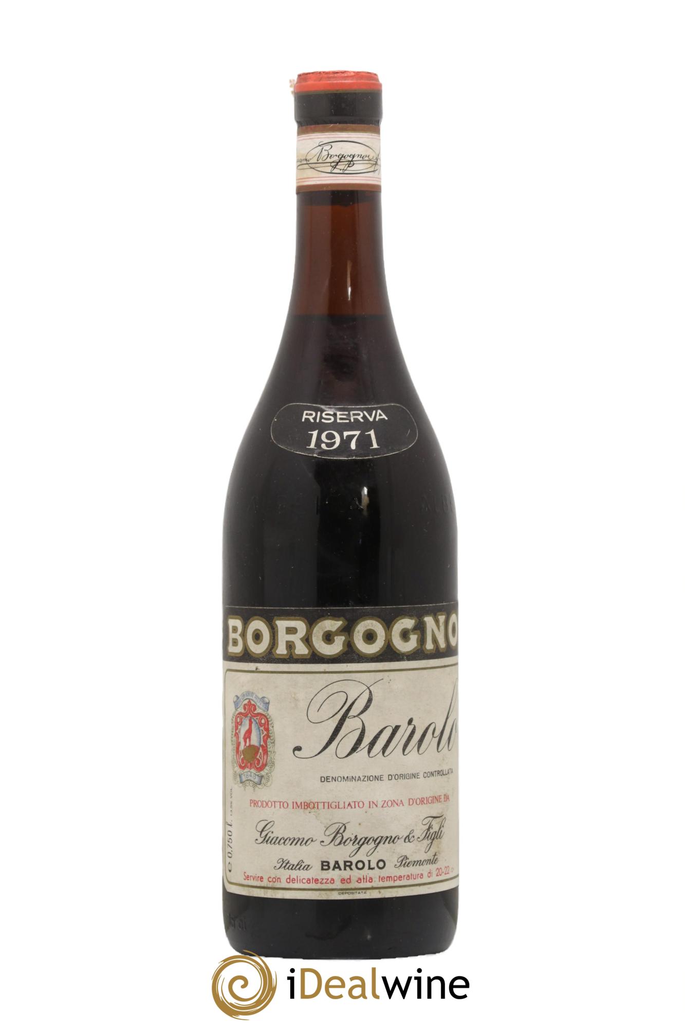 Barolo DOCG Riserva Giacomo Borgogno 1971 - Lot of 1 bottle - 0