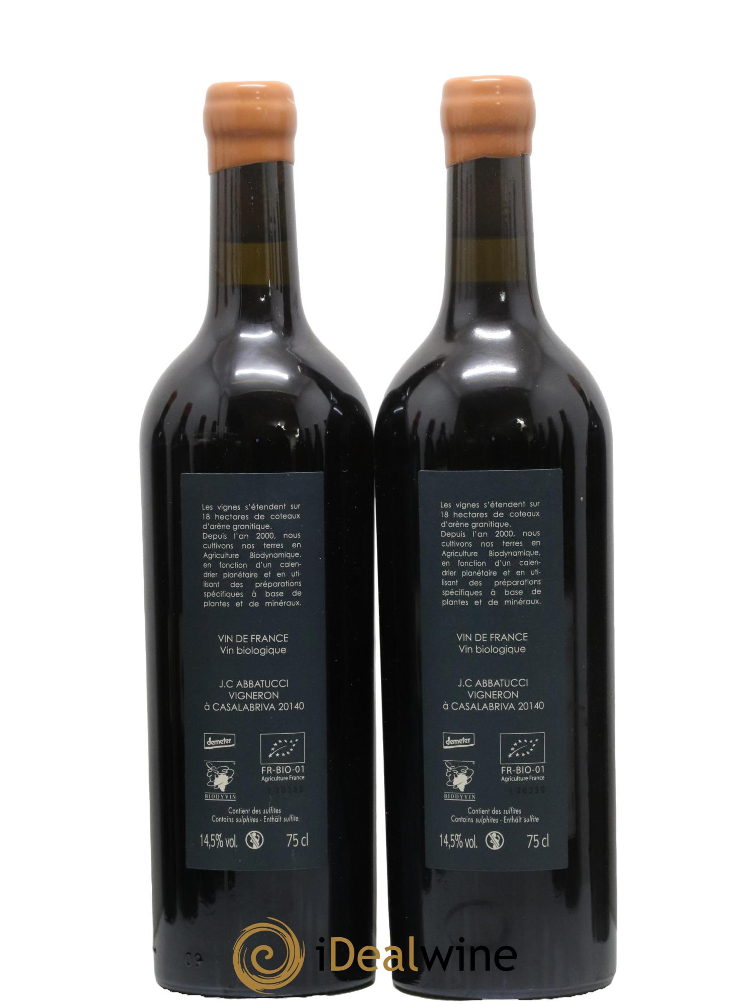 Vin de Corse Ministre Impérial Cuvée Collection Comte Abbatucci (Domaine) 2020 - Lot de 2 bouteilles - 1