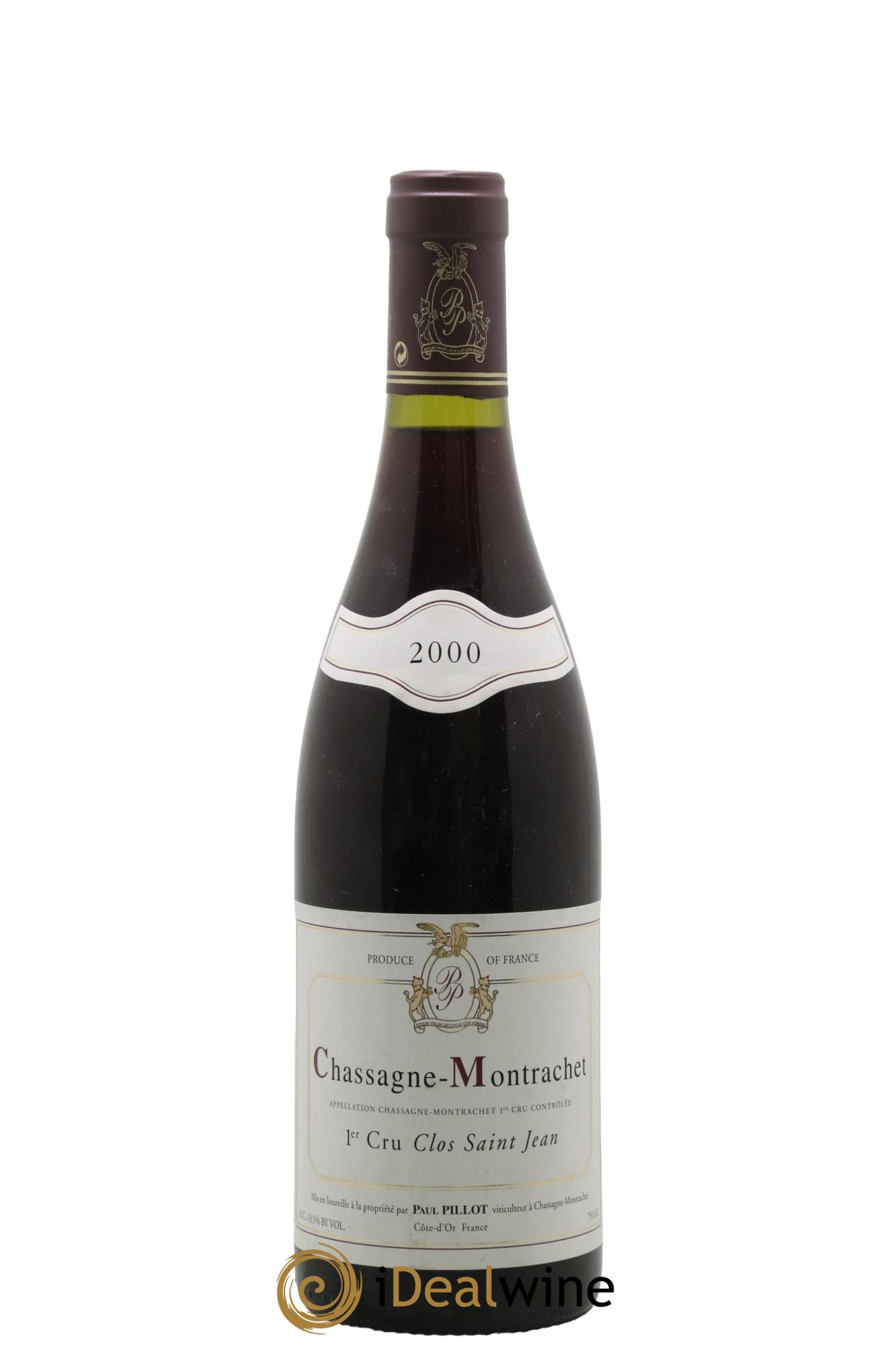 Chassagne-Montrachet 1er Cru Clos Saint-Jean Paul Pillot (Domaine) 2000 - Lot de 1 bouteille - 0