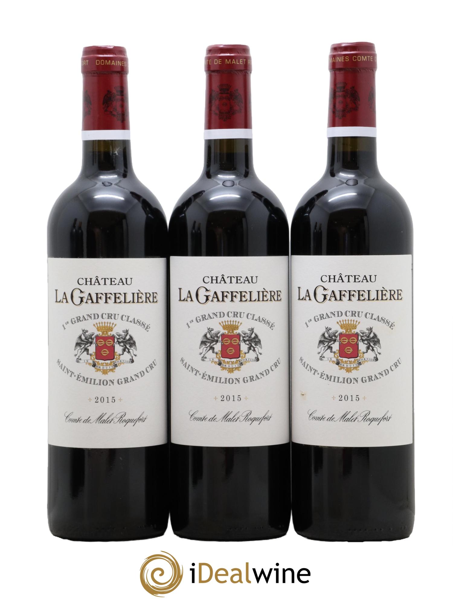 Château la Gaffelière 1er Grand Cru Classé B 2015 - Lotto di 3 bottiglie - 0