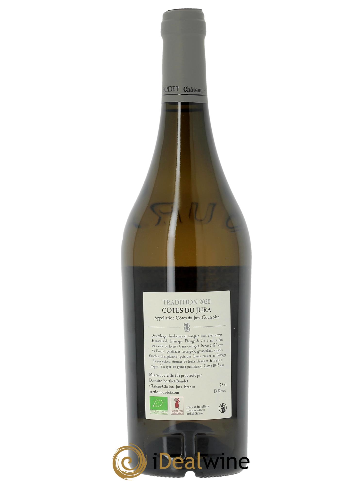 Côtes du Jura Tradition Berthet-Bondet  2020 - Lot de 1 bouteille - 1