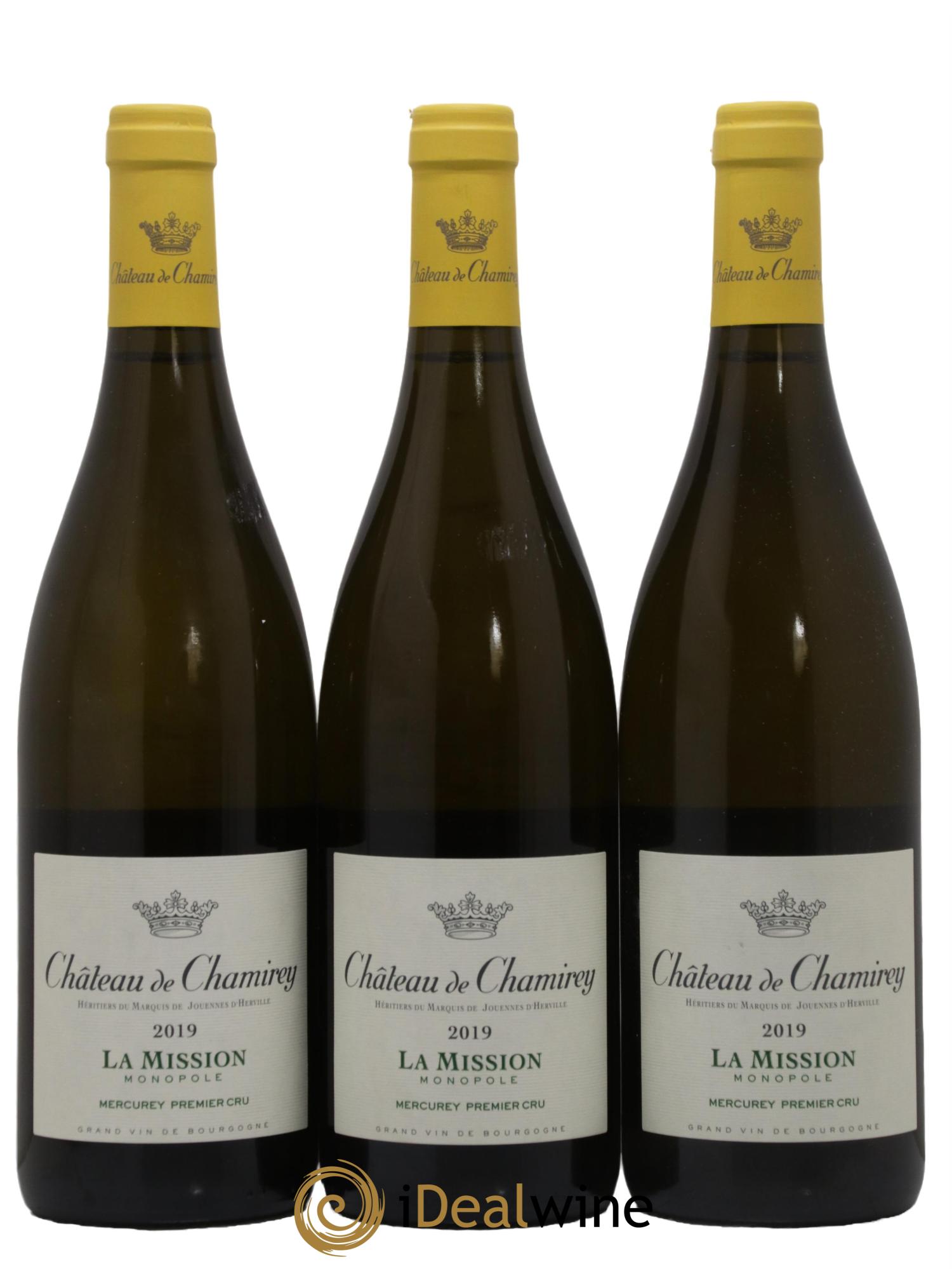 Mercurey 1er Cru La Mission Château de Chamirey 2019 - Lotto di 3 bottiglie - 0