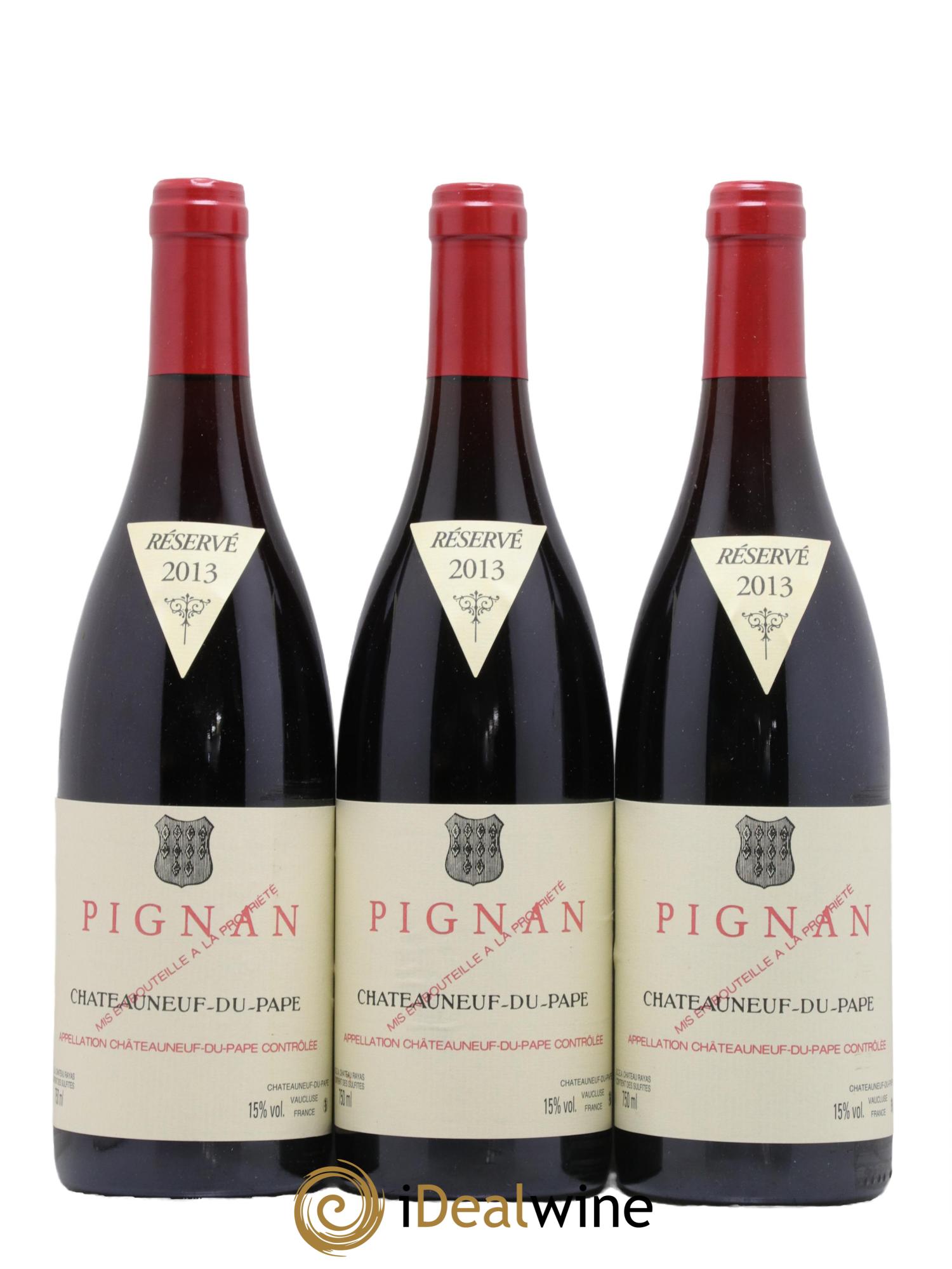 Châteauneuf-du-Pape Pignan Emmanuel Reynaud  2013 - Lot de 3 bouteilles - 0