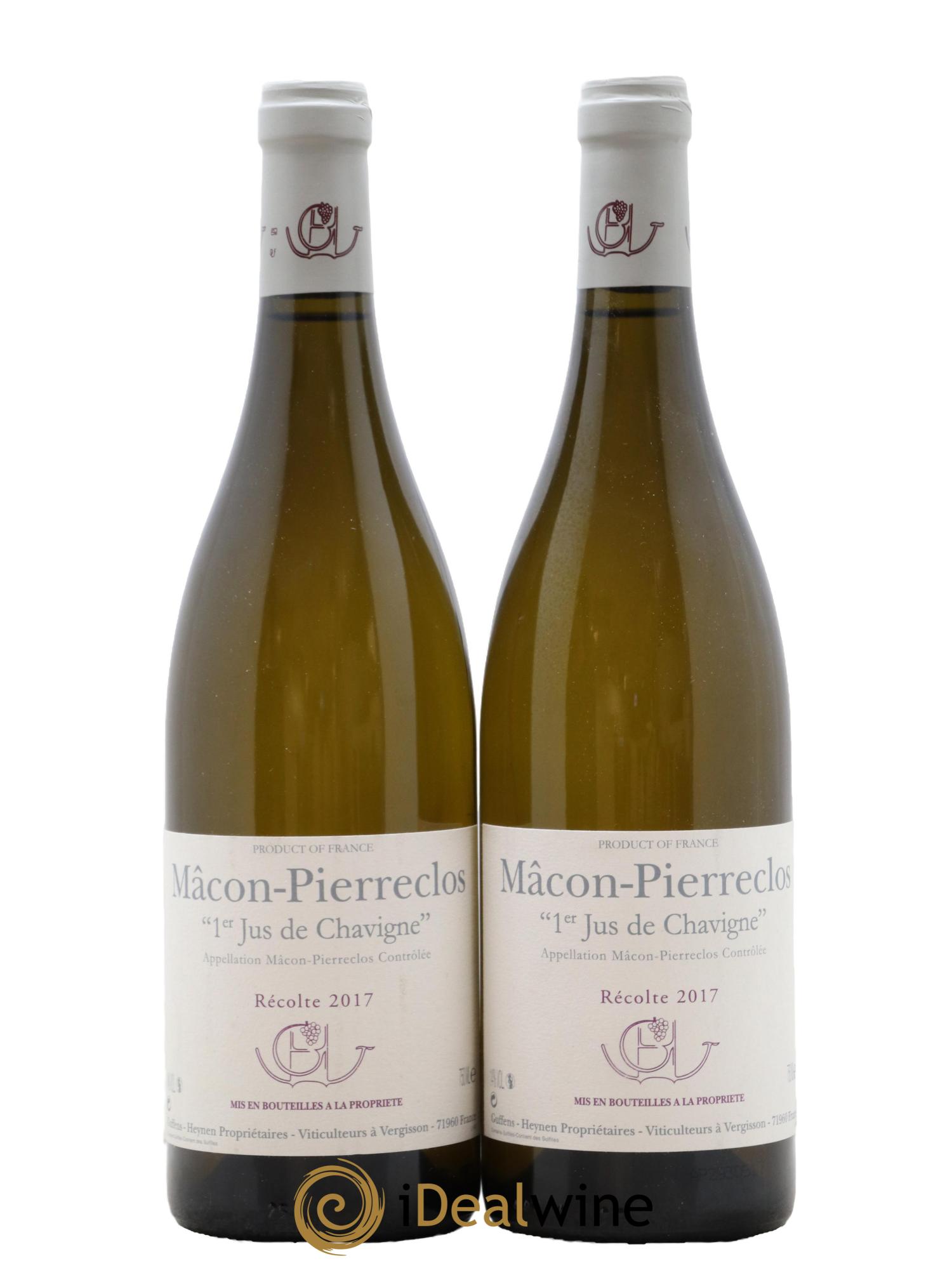 Mâcon Pierreclos 1er Jus de Chavigne Guffens-Heynen 2017 - Posten von 2 Flaschen - 0