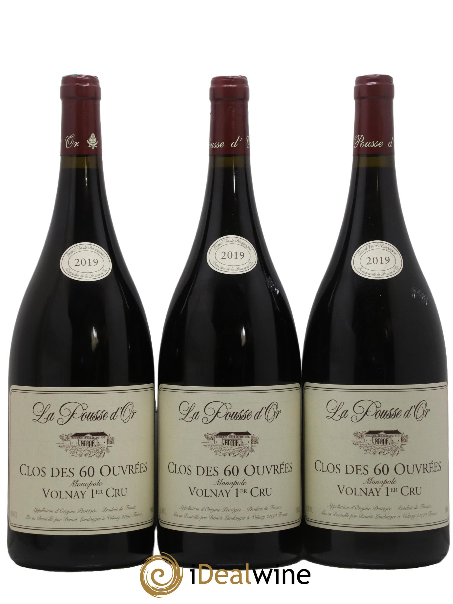 Volnay 1er Cru Clos des 60 ouvrées La Pousse d'Or (Domaine de) 2019 - Lot de 3 magnums - 0