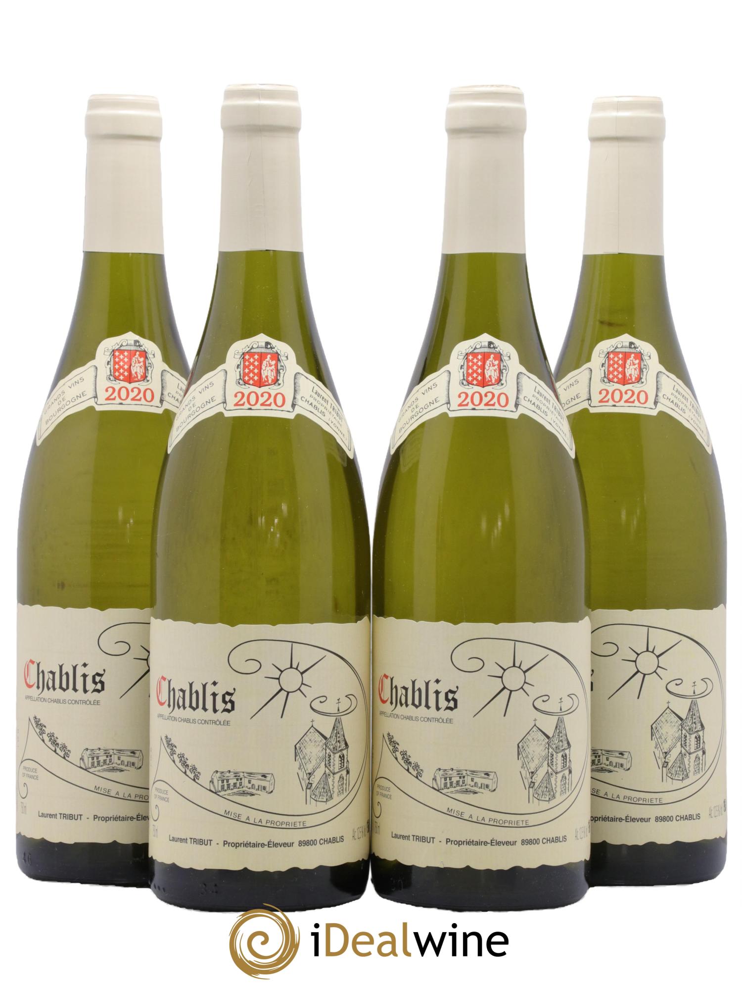 Chablis Laurent Tribut 2020 - Lot of 4 bottles - 0