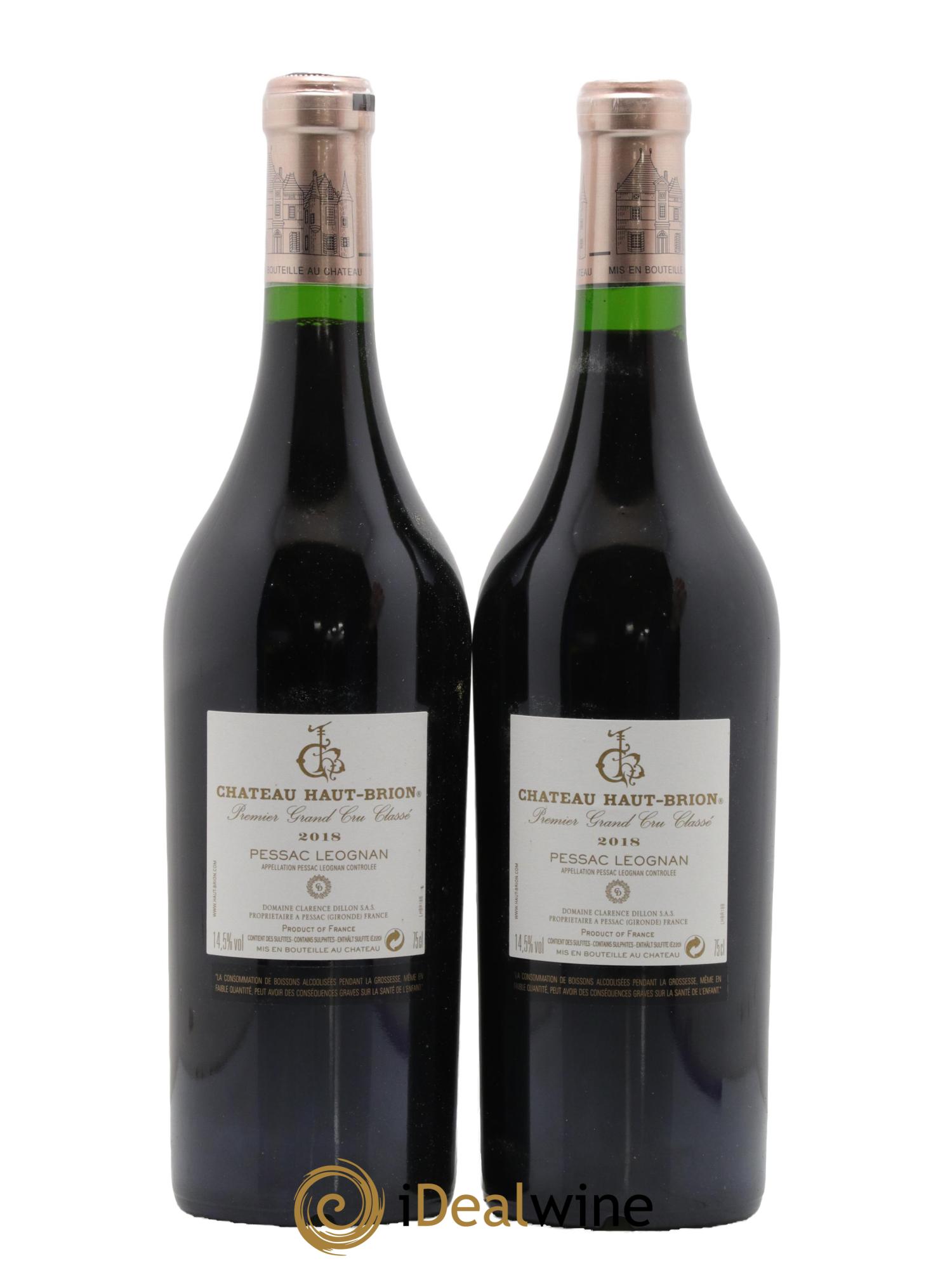 Château Haut Brion 1er Grand Cru Classé 2018 - Posten von 2 Flaschen - 1