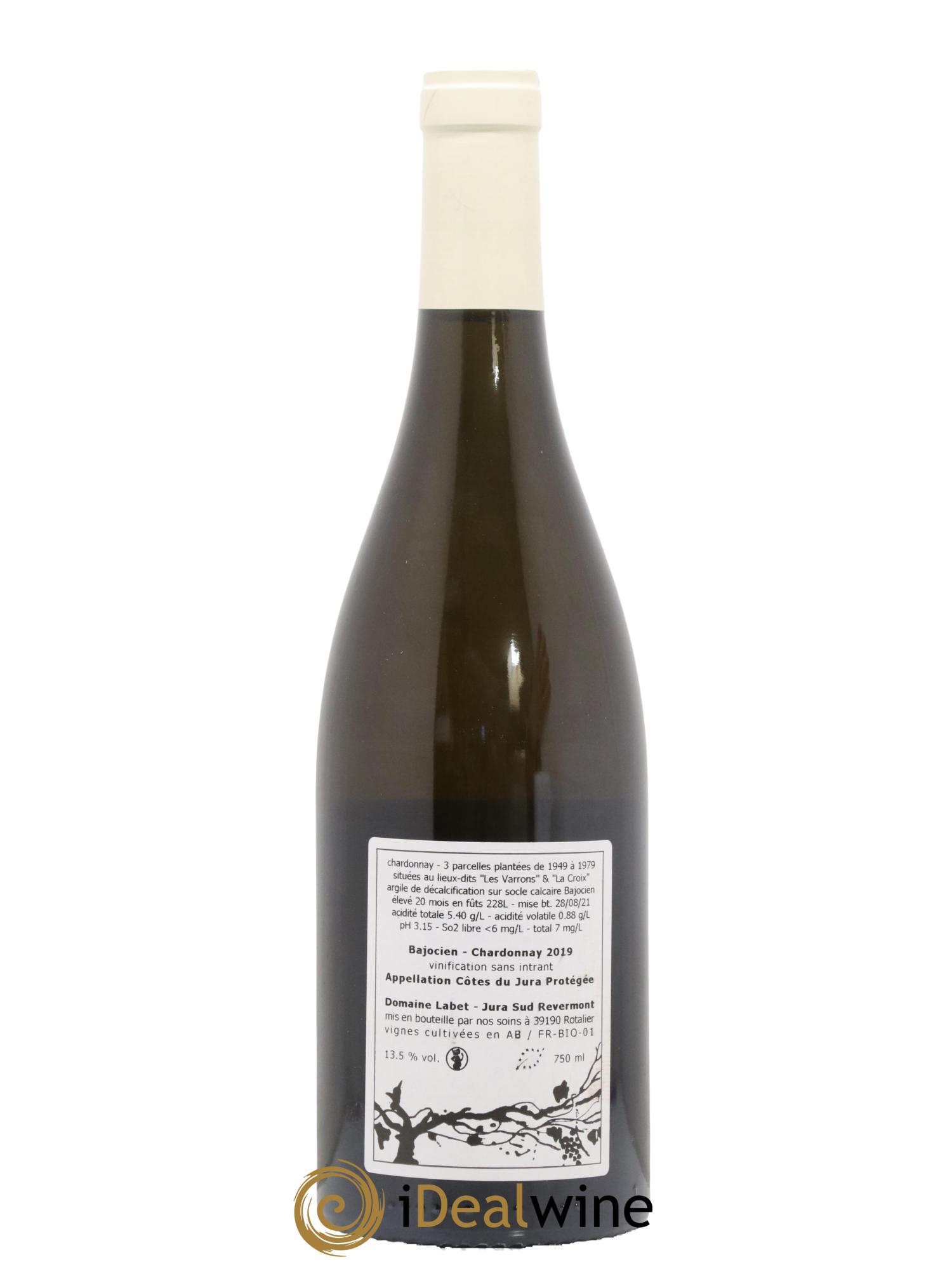 Côtes du Jura Chardonnay Bajocien Romain - Julien  - Charline Labet 2019 - Lot of 1 bottle - 1