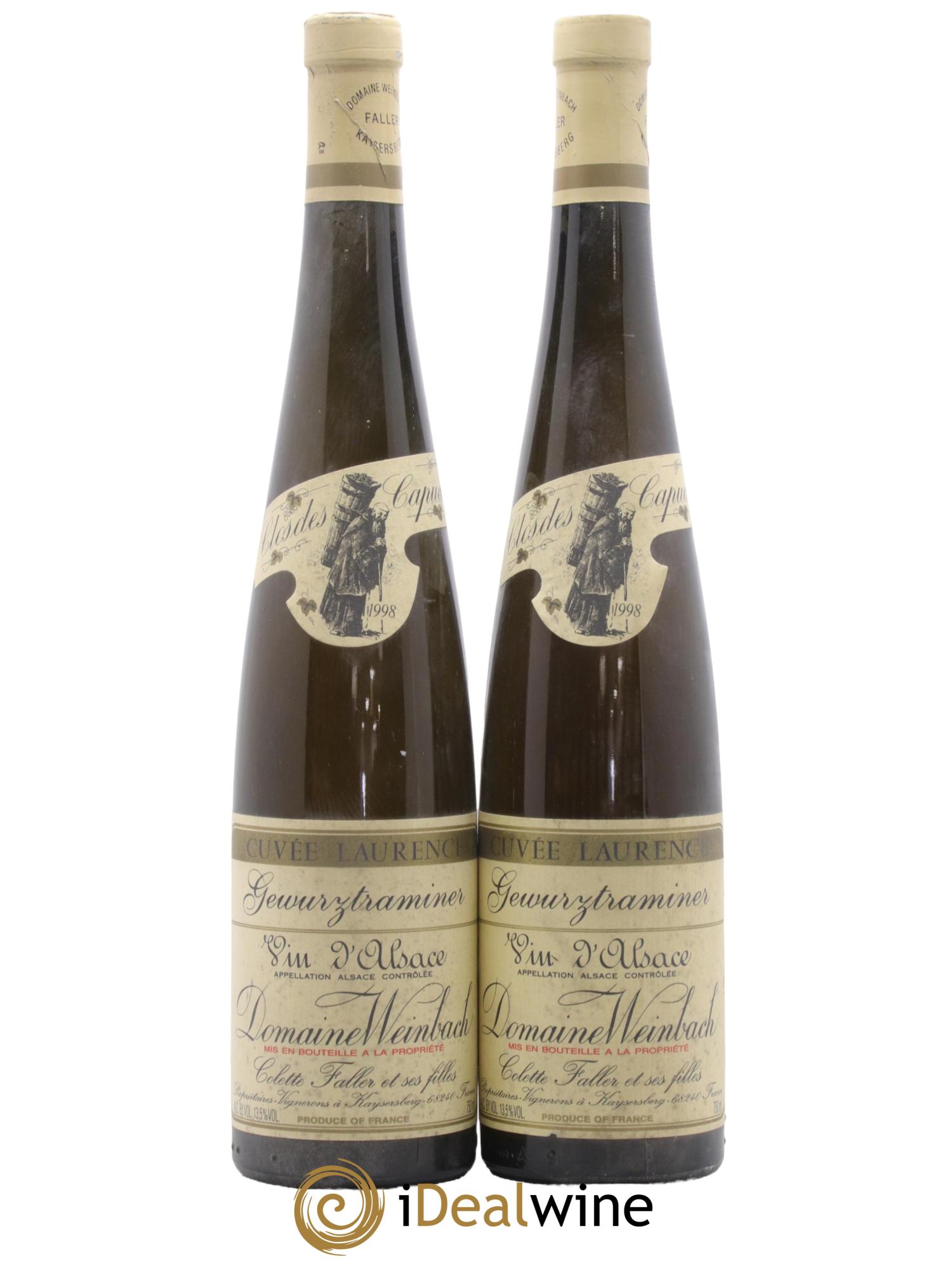 Alsace Gewurztraminer Cuvée Laurence Weinbach (Domaine) 1998 - Lotto di 2 bottiglie - 0