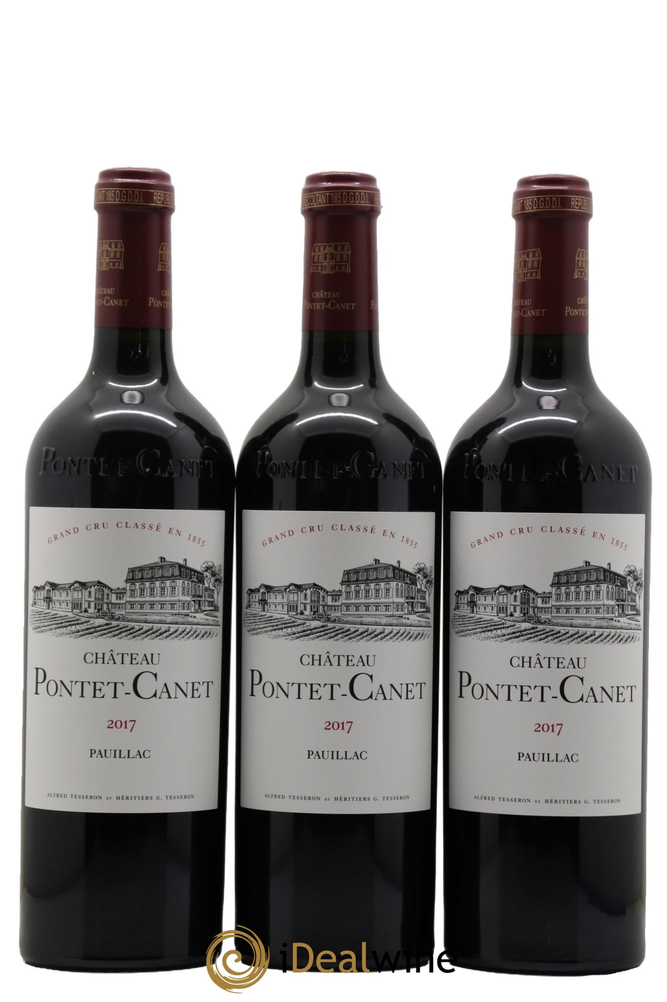 Château Pontet Canet 5ème Grand Cru Classé 2017 - Lotto di 3 bottiglie - 0