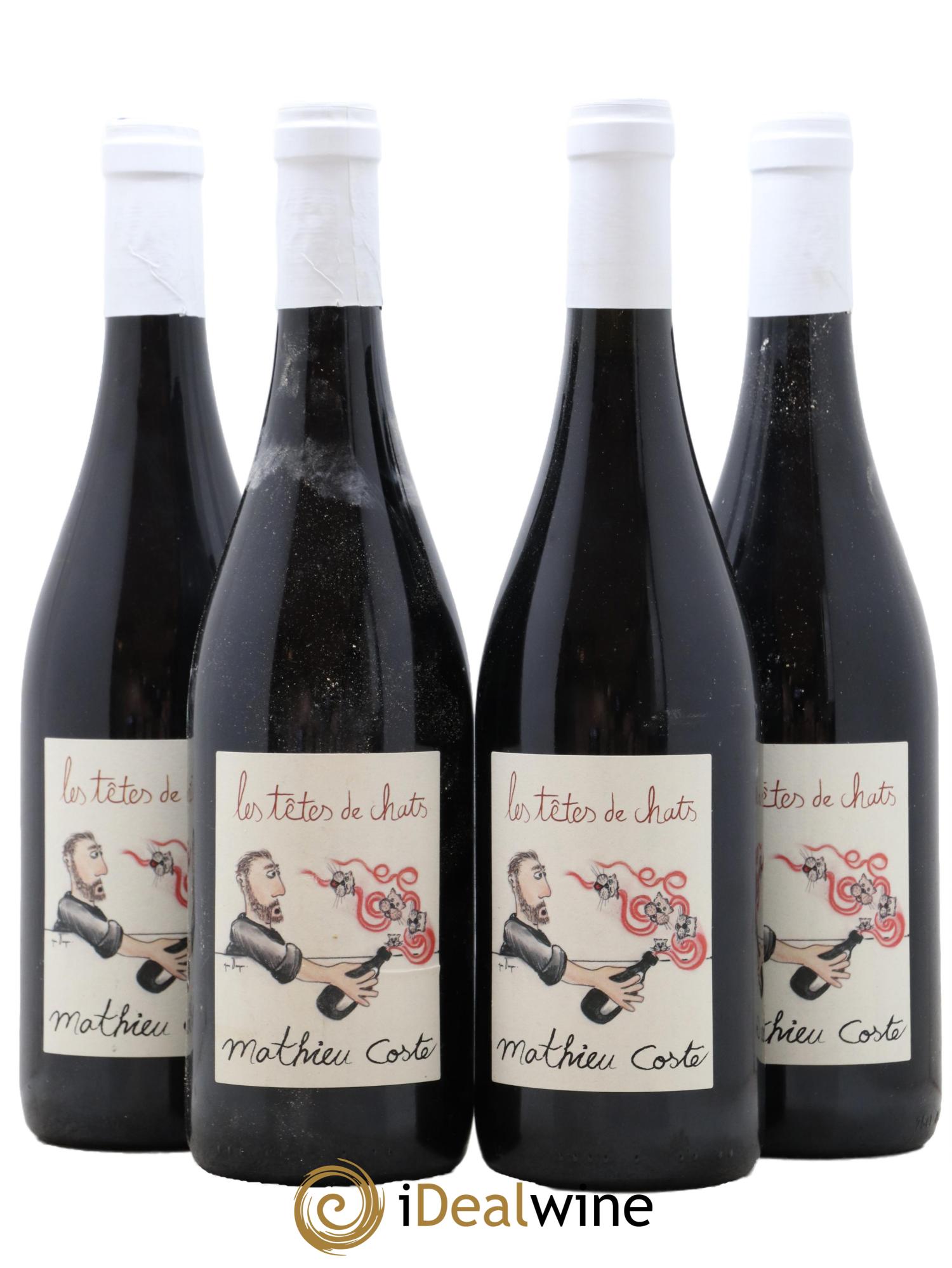 Vin de France Tetes De Chats Mathieu Coste 2014 - Lotto di 4 bottiglie - 0