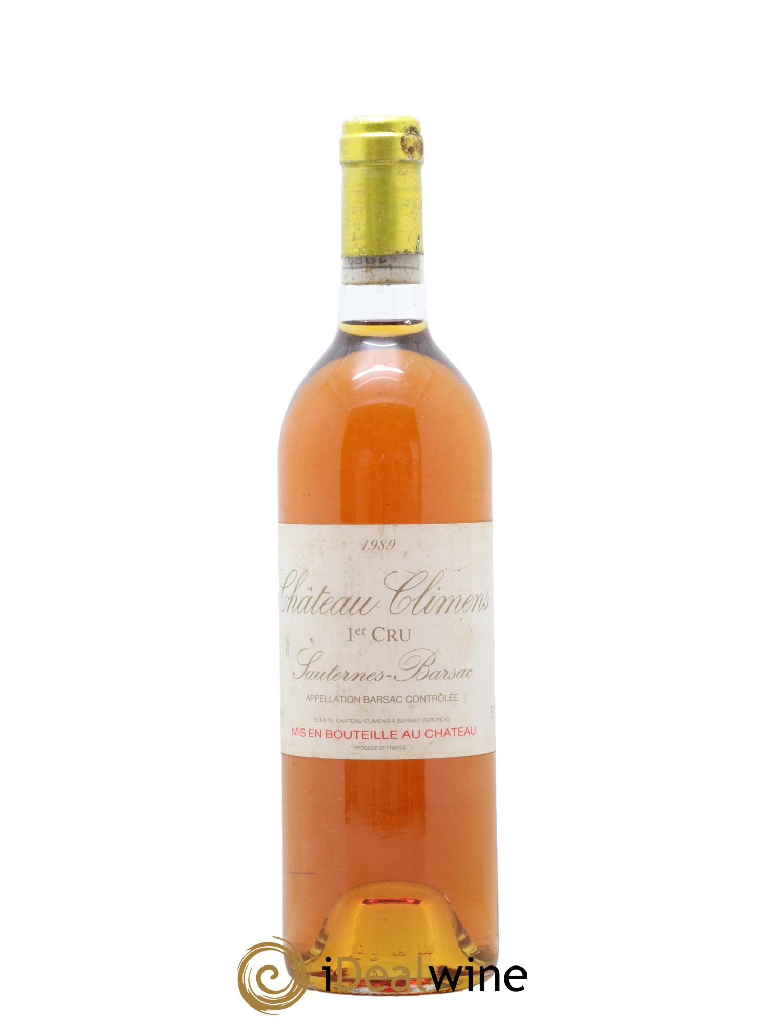 Château Climens 1er Grand Cru Classé 1989 - Lot de 1 bouteille - 0