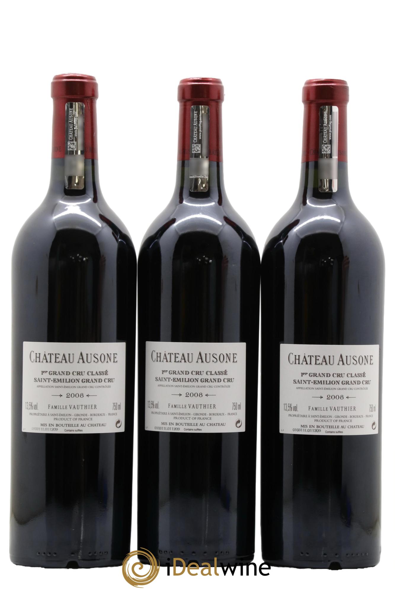 Château Ausone 1er Grand Cru Classé A 2008 - Lotto di 6 bottiglie - 2