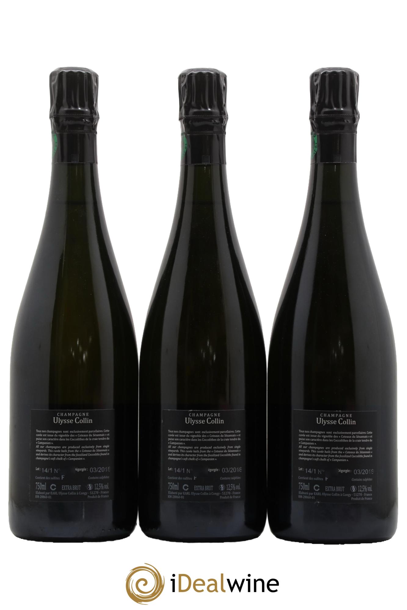 Les Maillons Blanc de Noirs Extra Brut Ulysse Collin - Posten von 3 Flaschen - 1