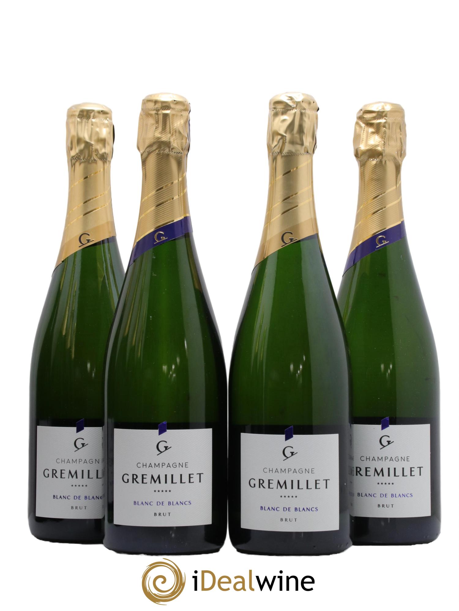 Champagne Gremillet Blanc de Blanc - Lot of 4 bottles - 0