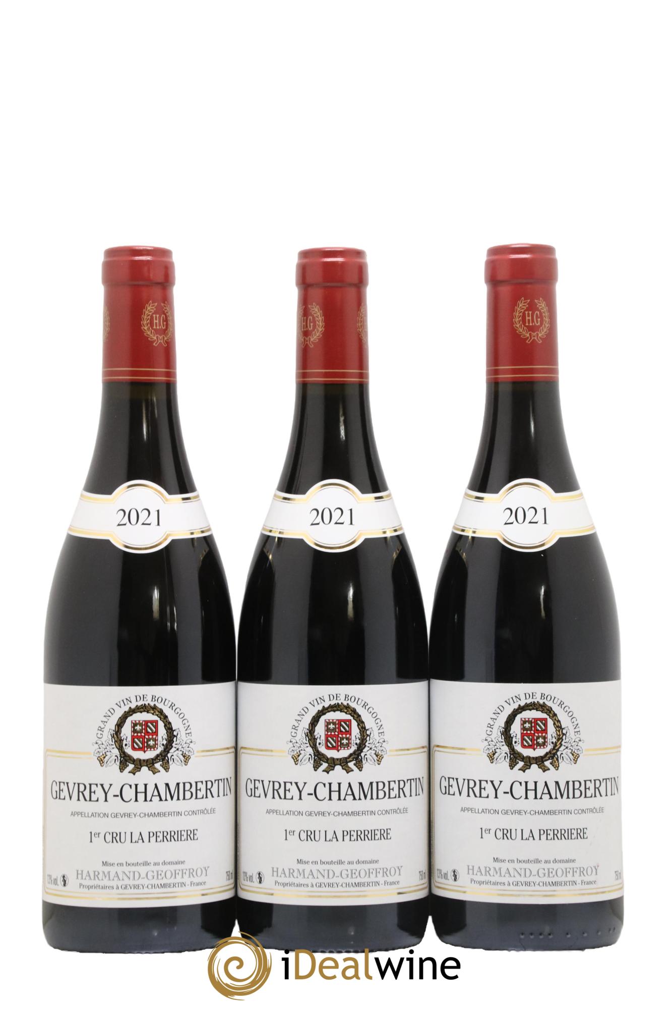 Gevrey-Chambertin 1er Cru La Perrière Harmand-Geoffroy (Domaine) 2021 - Lotto di 3 bottiglie - 0