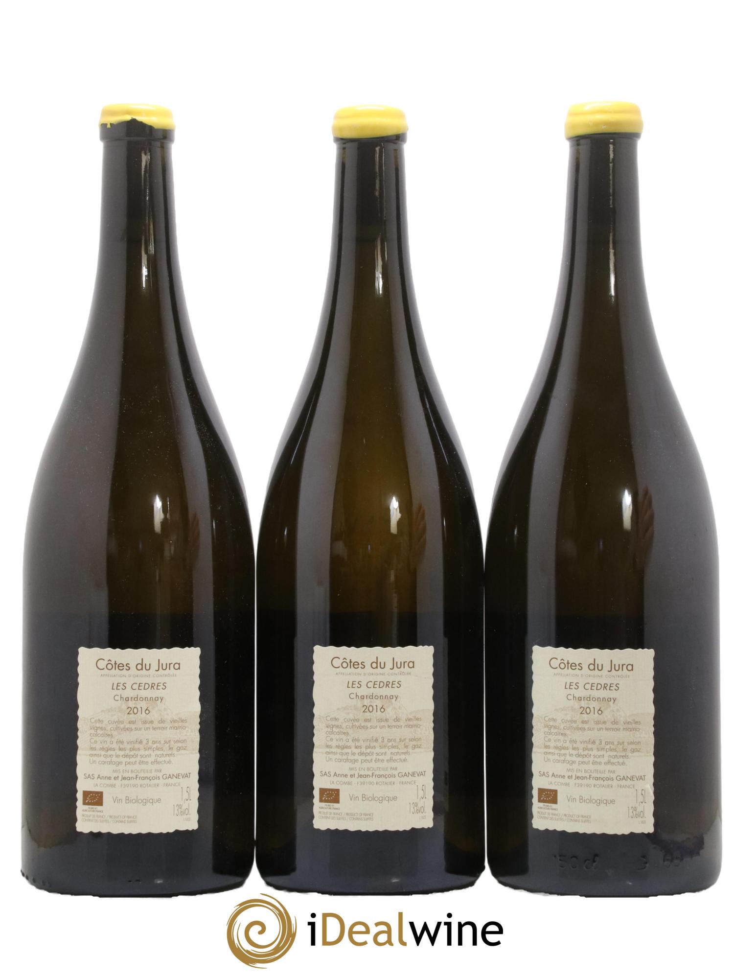 Vin de France (anciennement Côtes du Jura) Les Cèdres Anne et Jean François Ganevat 2016 - Lot de 3 magnums - 1