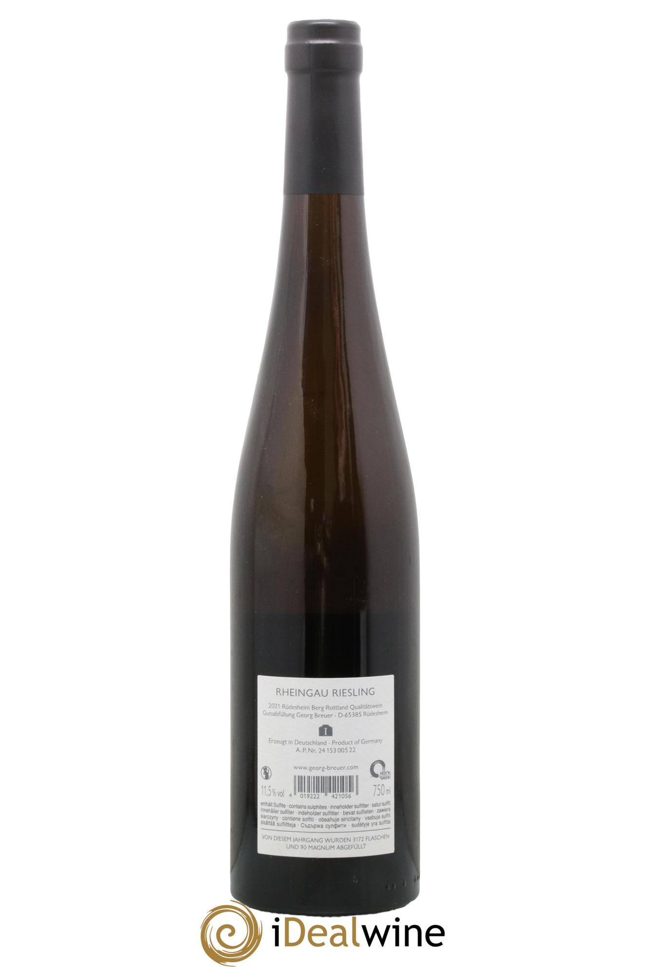 Riesling Georg Breuer Berg Rottland Rüdesheim 2021 - Lot de 1 bouteille - 1