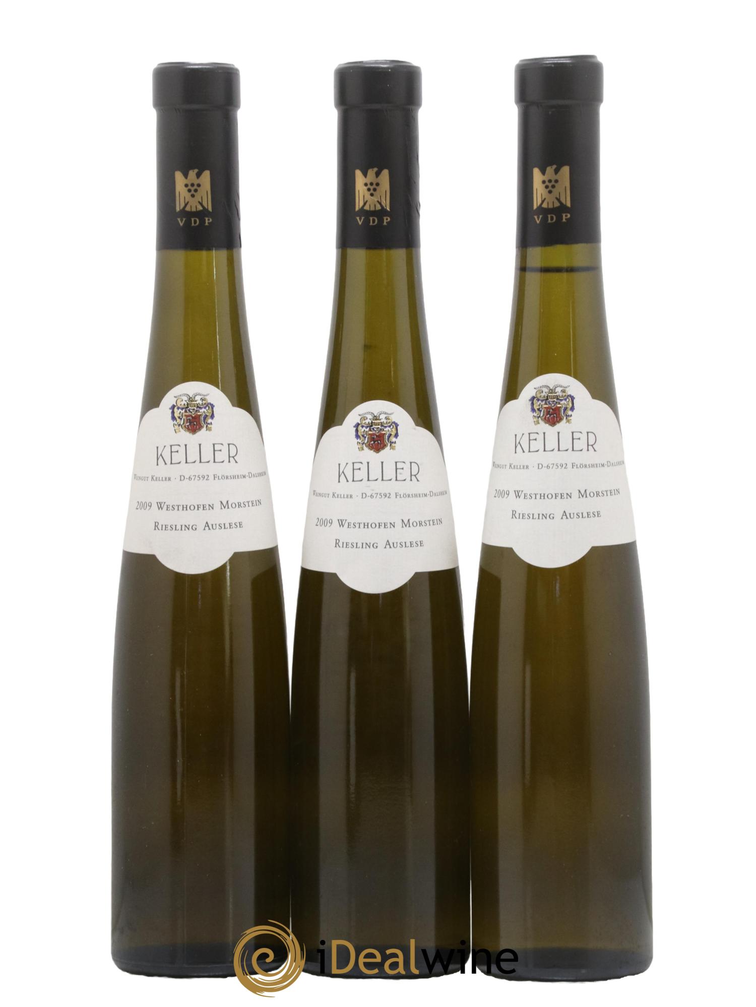 Allemagne Rheinhessen Westhofen Morstein Riesling Auslese Keller 2009 - Lotto di 3 mezze bottiglie - 0