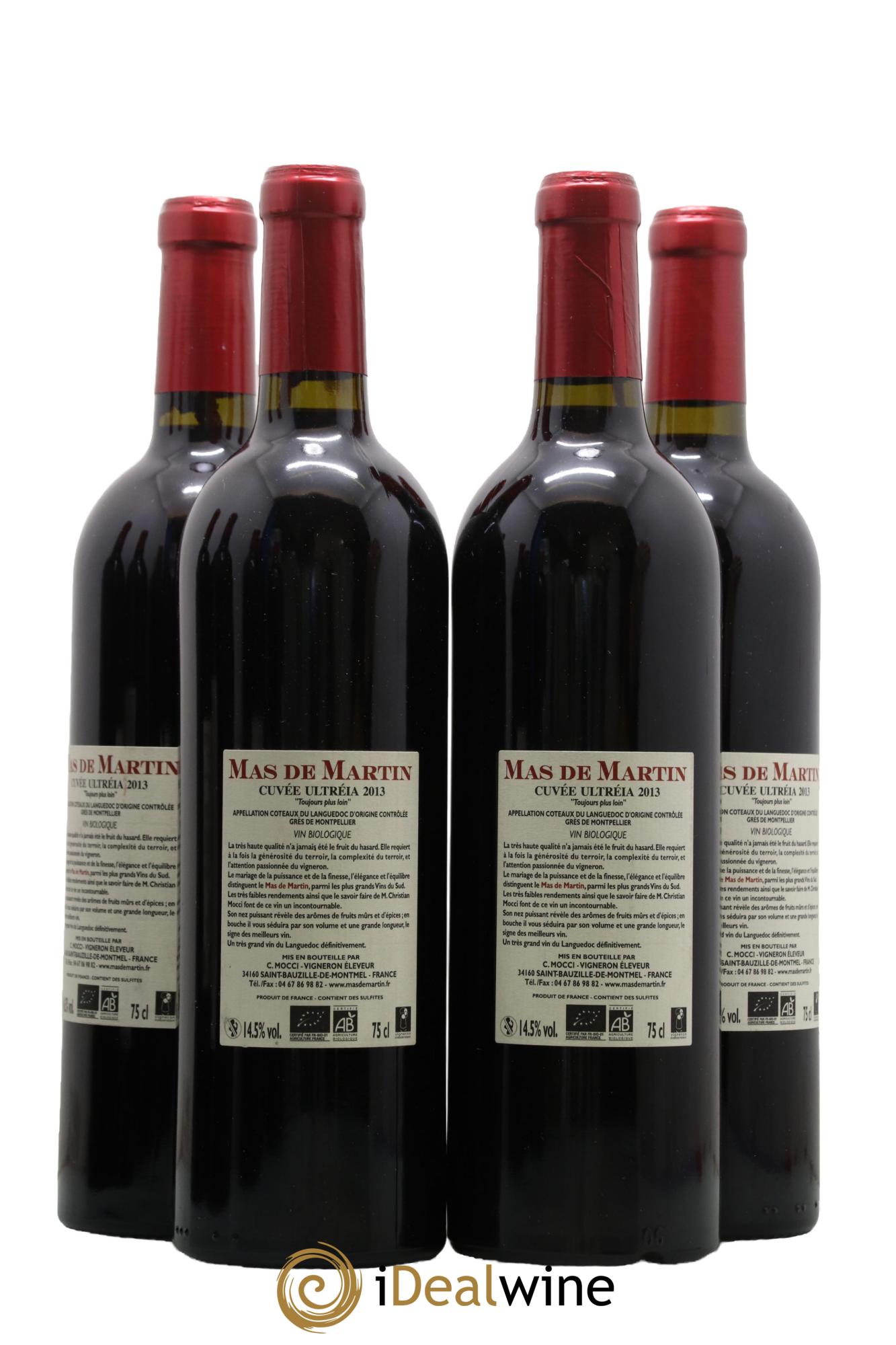 Languedoc Ultreïa Mas de Martin 2013 - Lot de 4 bouteilles - 1