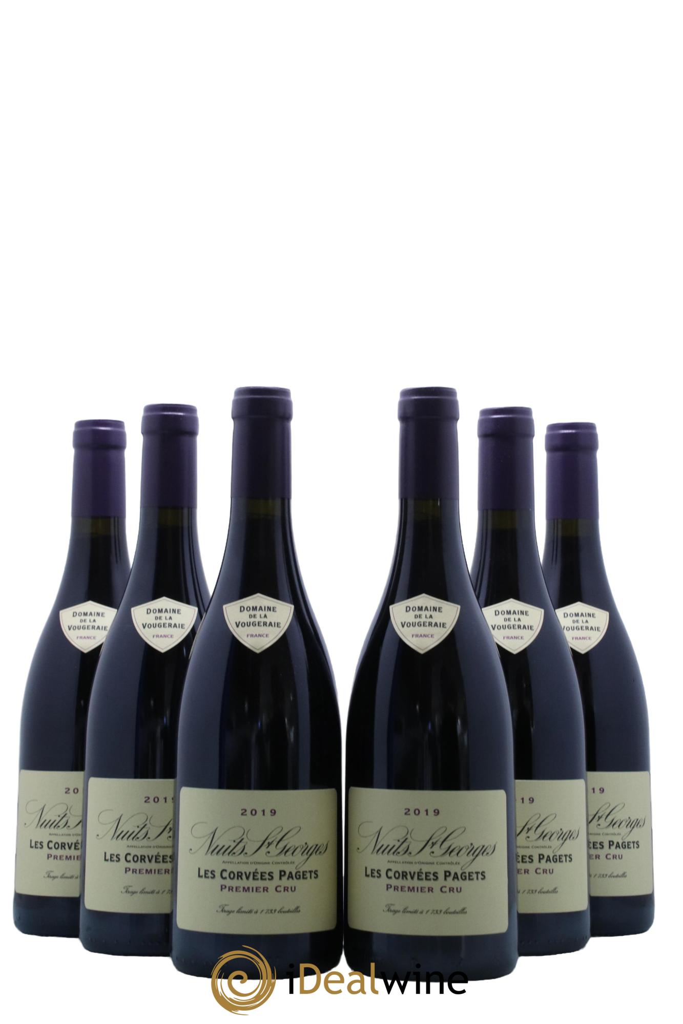 Nuits Saint-Georges 1er Cru Les Corvées Pagets La Vougeraie 2019 - Lot of 6 bottles - 0