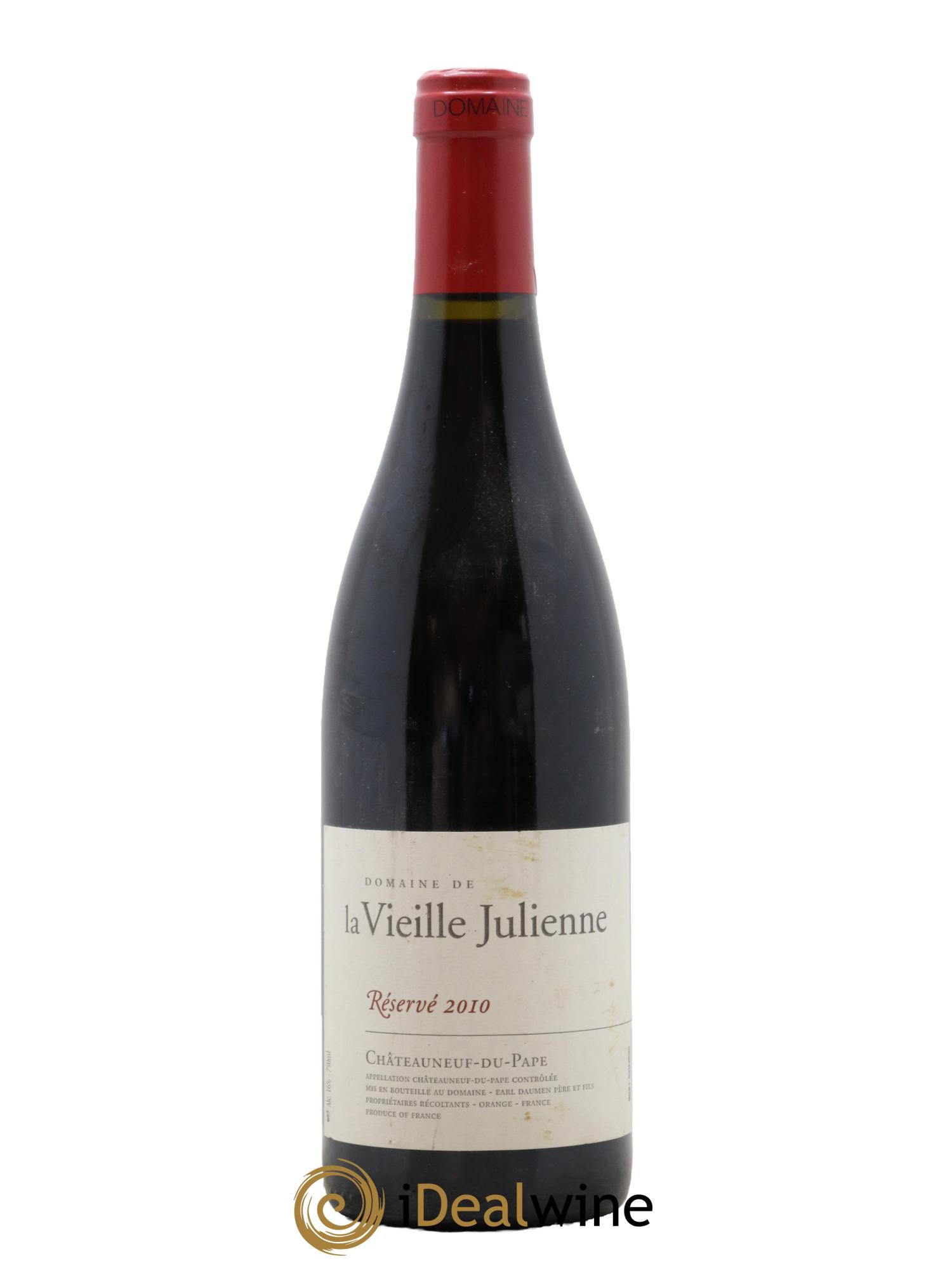 Châteauneuf-du-Pape Vieille Julienne (Domaine de la) Réservé Jean-Paul Daumen 2010 - Posten von 1 Flasche - 0