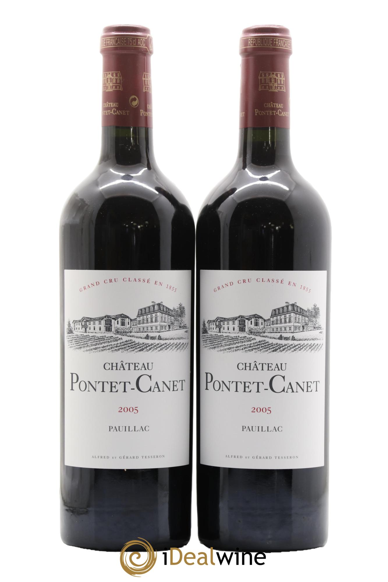 Château Pontet Canet 5ème Grand Cru Classé 2005 - Lot de 2 bouteilles - 0