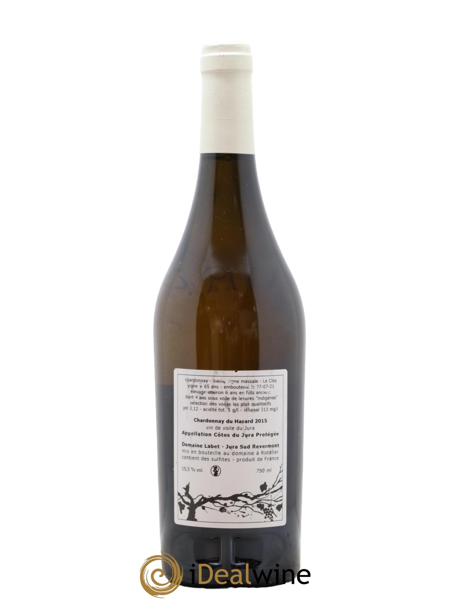 Côtes du Jura Vin de voile Chardonnay du Hasard Romain - Julien  - Charline Labet 2015 - Lotto di 1 bottiglia - 1