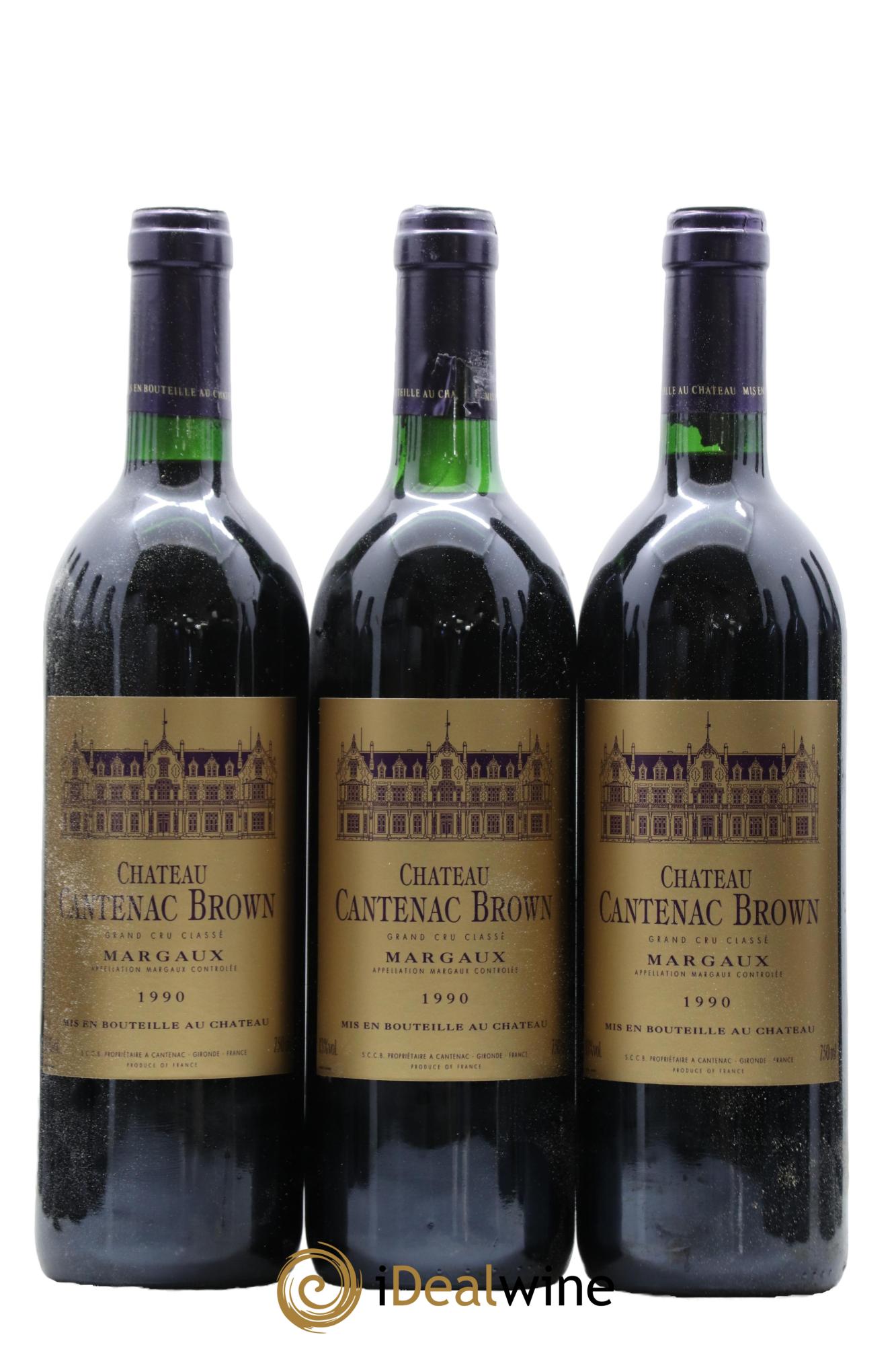 Château Cantenac Brown 3ème Grand Cru Classé 1990 - Lot of 12 bottles - 1