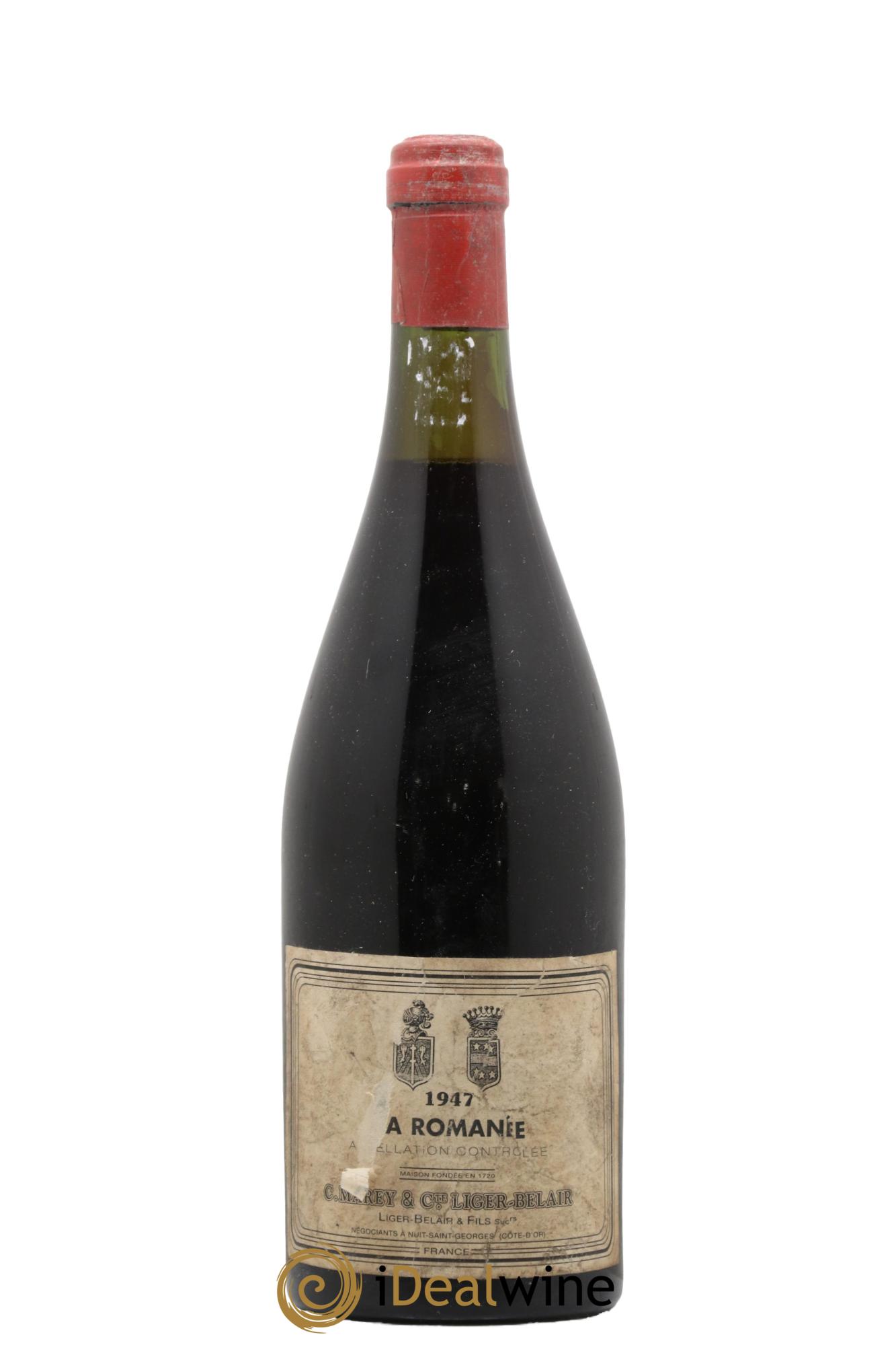 La Romanée Grand Cru Comte Liger-Belair (Domaine du) 1947 - Posten von 1 Flasche - 0