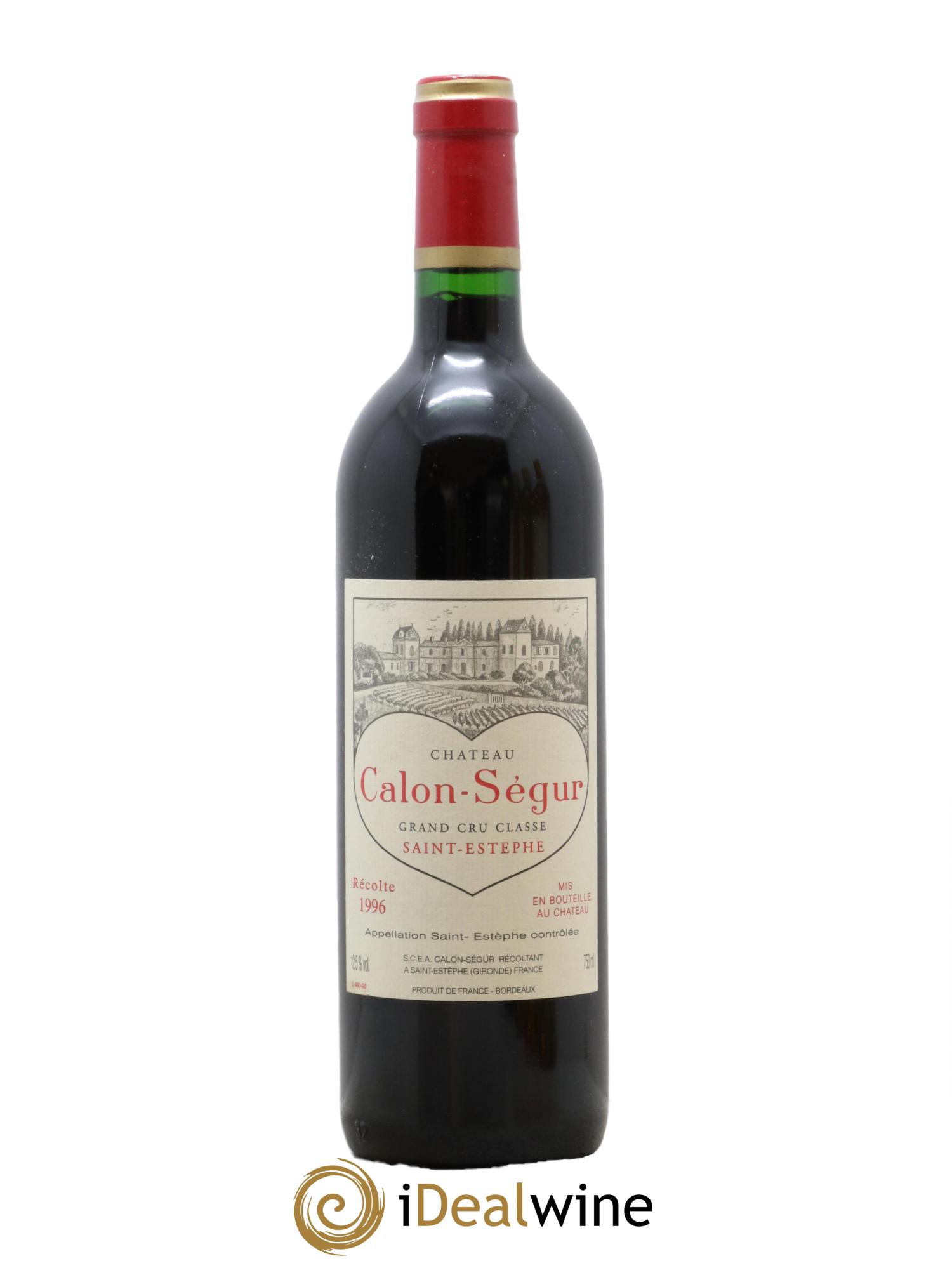 Château Calon Ségur 3ème Grand Cru Classé 1996 - Lot de 1 bouteille - 0