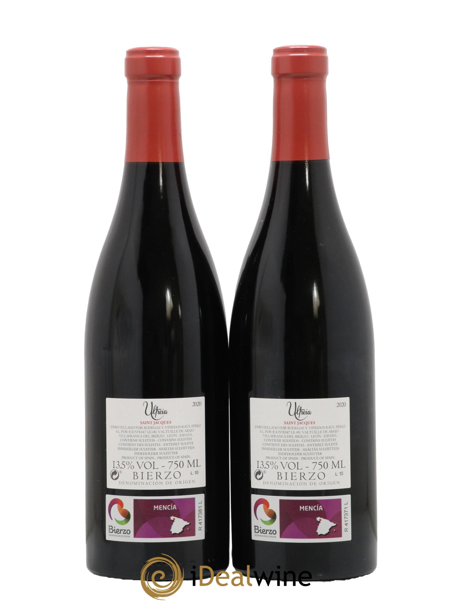 Bierzo DO Ultreia Saint Jacques R Perez 2020 - Lot of 2 bottles - 1