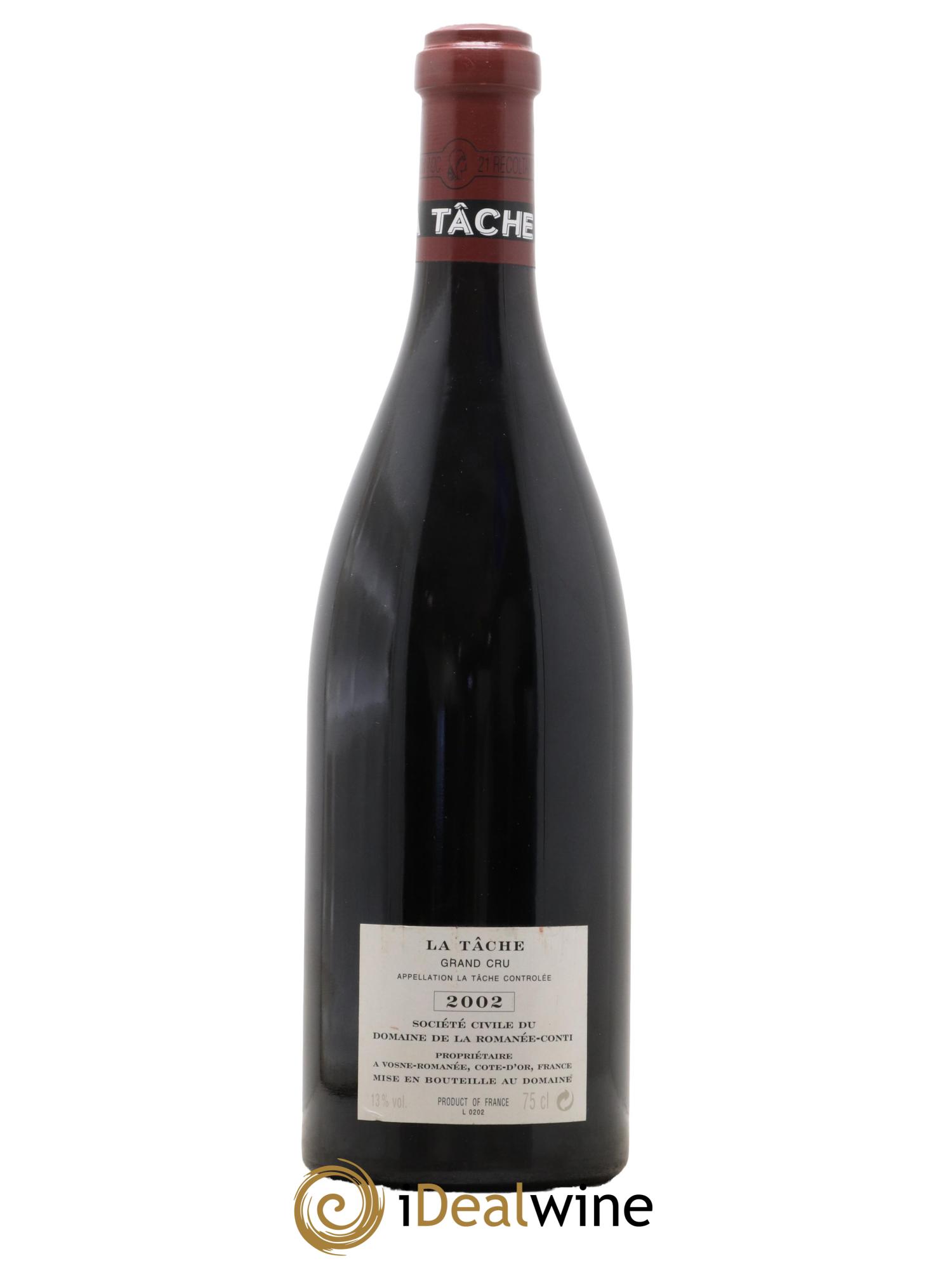 La Tâche Grand Cru Domaine de la Romanée-Conti 2002 - Lot de 1 bouteille - 1