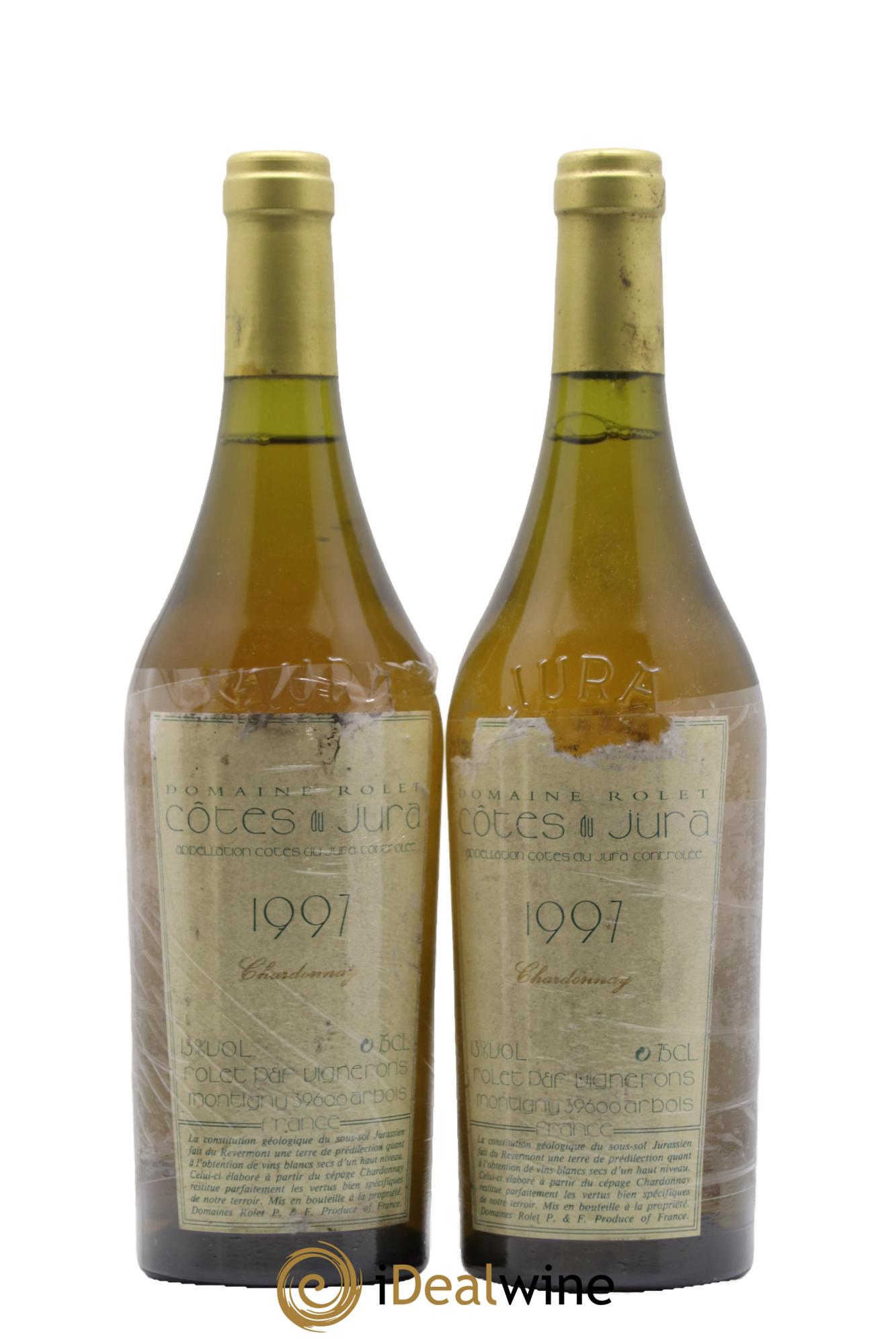 Côtes du Jura Chardonnay Rolet 1997 - Lotto di 2 bottiglie - 0