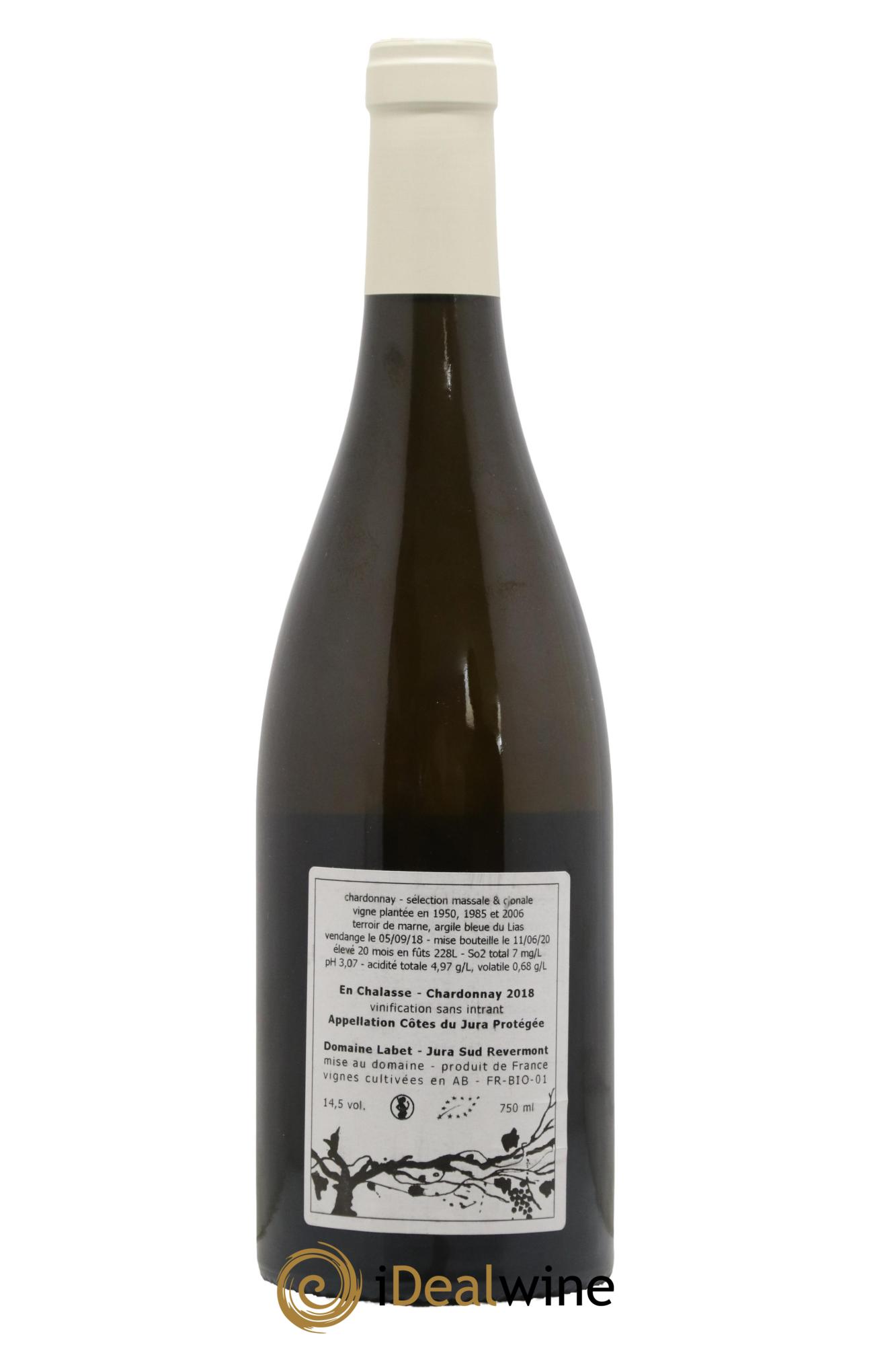 Côtes du Jura Chardonnay En Chalasse Romain - Julien  - Charline Labet 2018 - Lot de 1 bouteille - 1