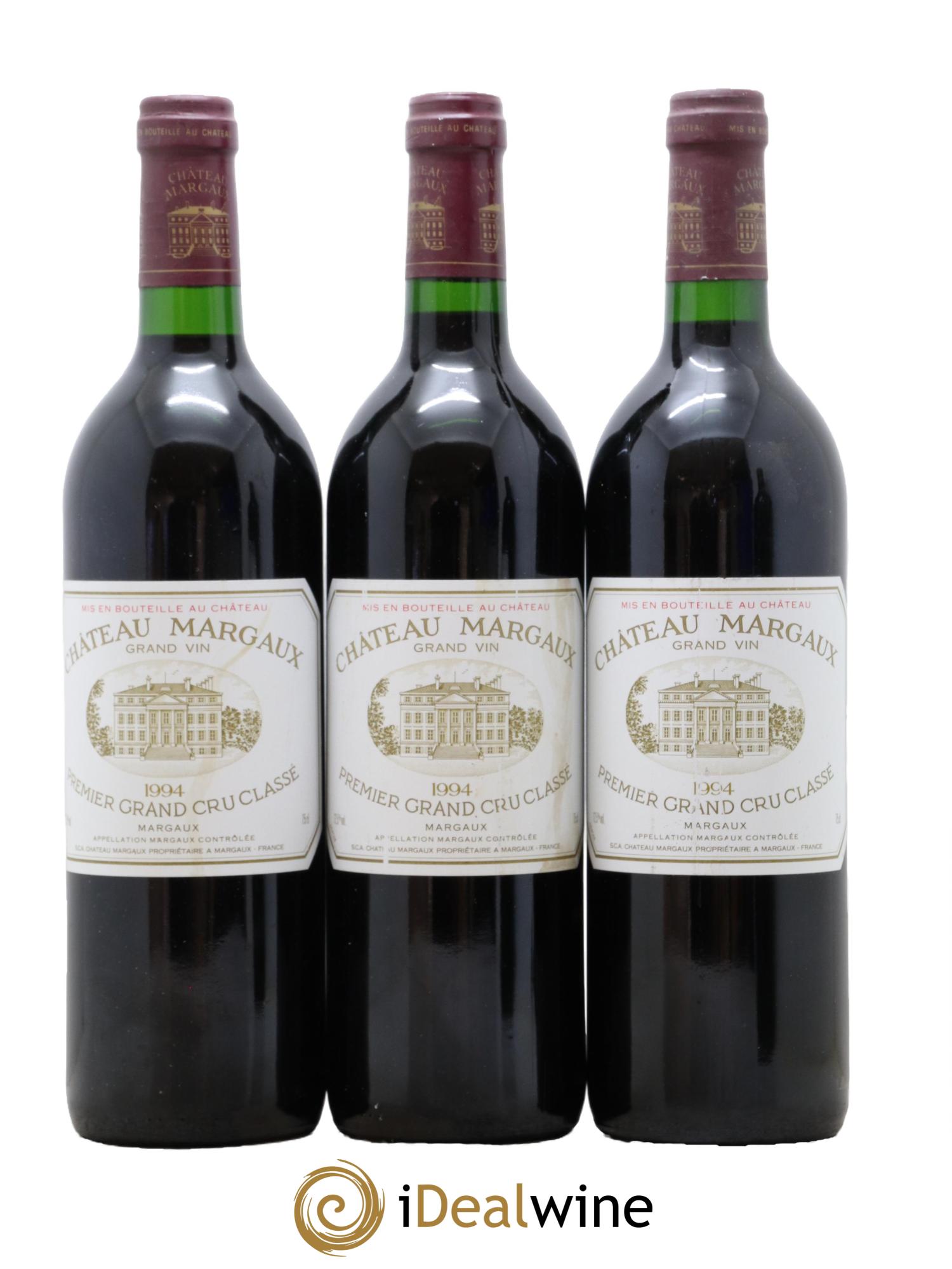 Château Margaux 1er Grand Cru Classé 1994 - Lotto di 3 bottiglie - 0