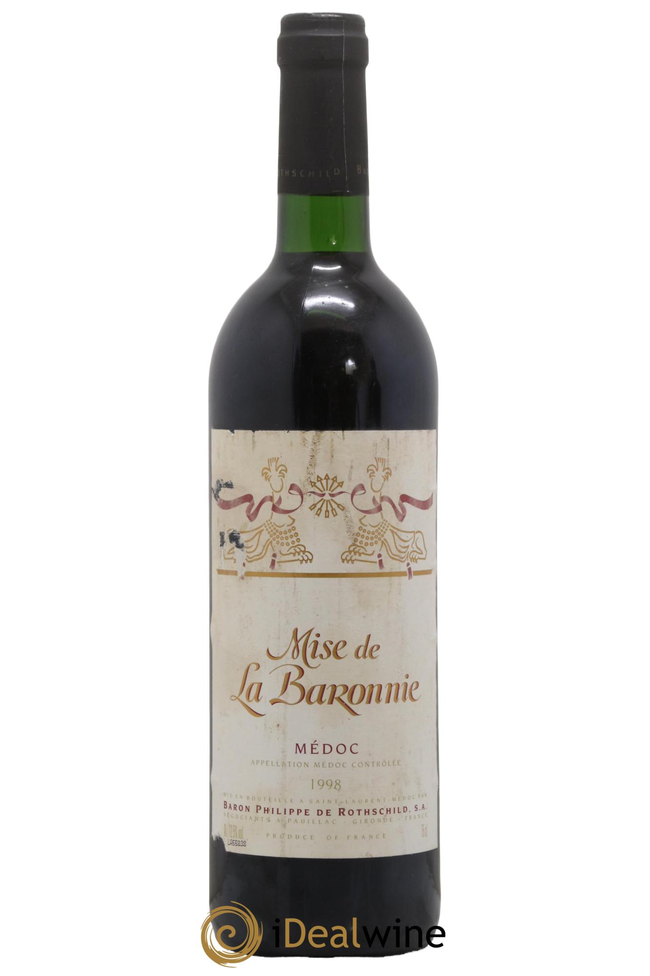 Médoc Mise De La Baronnie Rotschild 1998 - Posten von 1 Flasche - 0