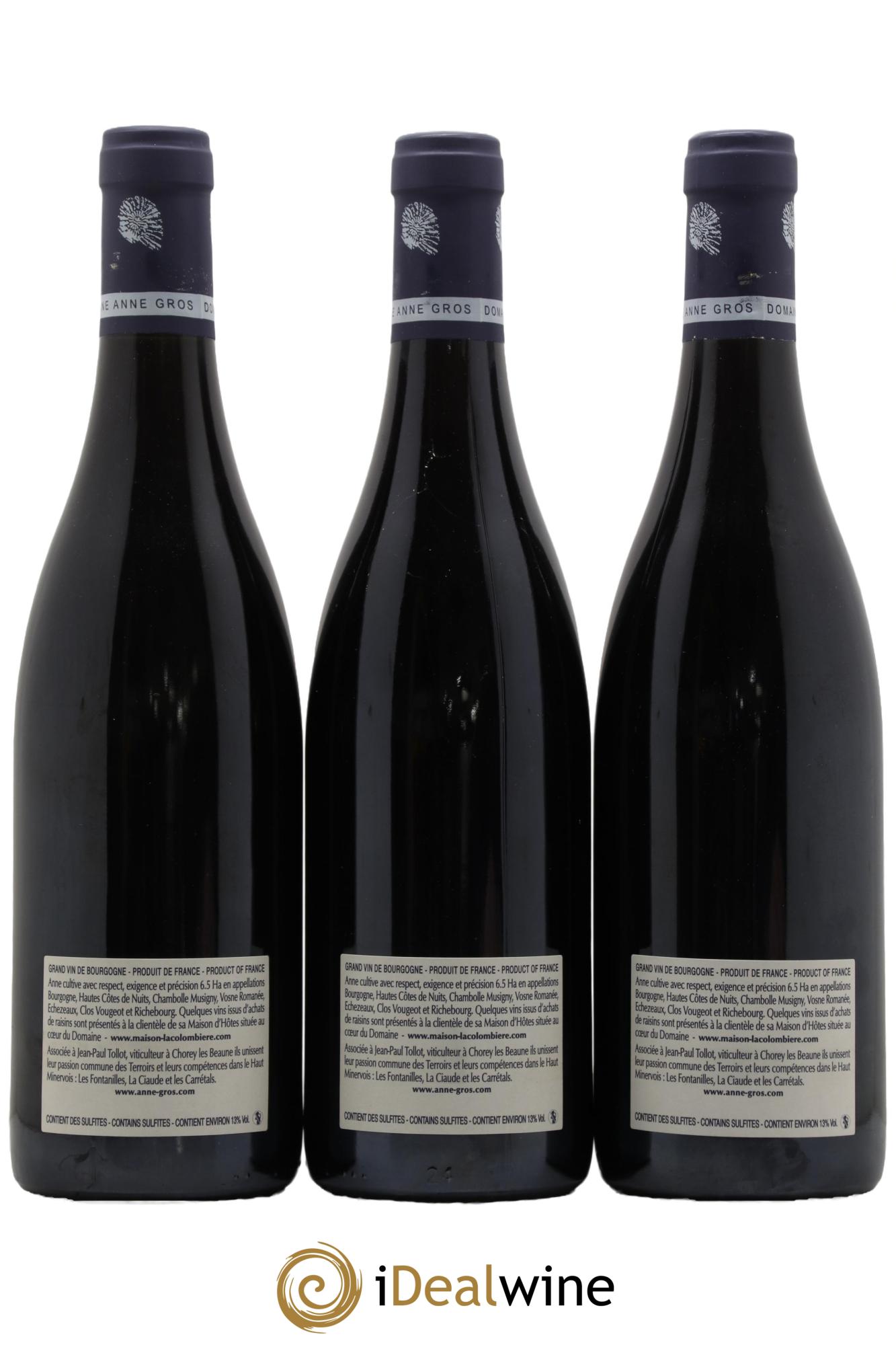 Clos de Vougeot Grand Cru Le Grand Maupertui Anne Gros  2009 - Lot de 3 bouteilles - 1