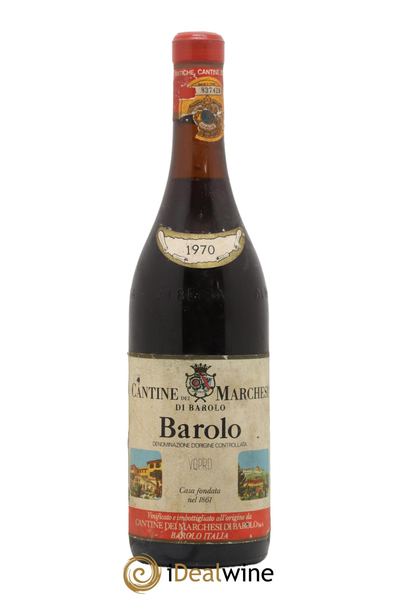 Barolo DOCG Marchesi Di Barolo 1970 - Lot de 1 bouteille - 0