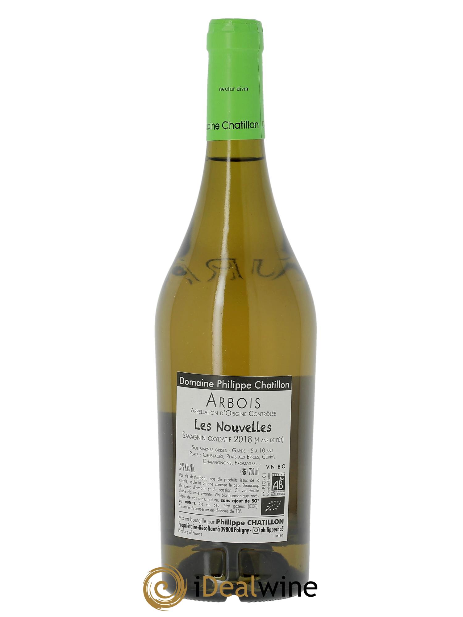 Arbois Les Nouvelles Philippe Chatillon  2018 - Lot de 1 bouteille - 1