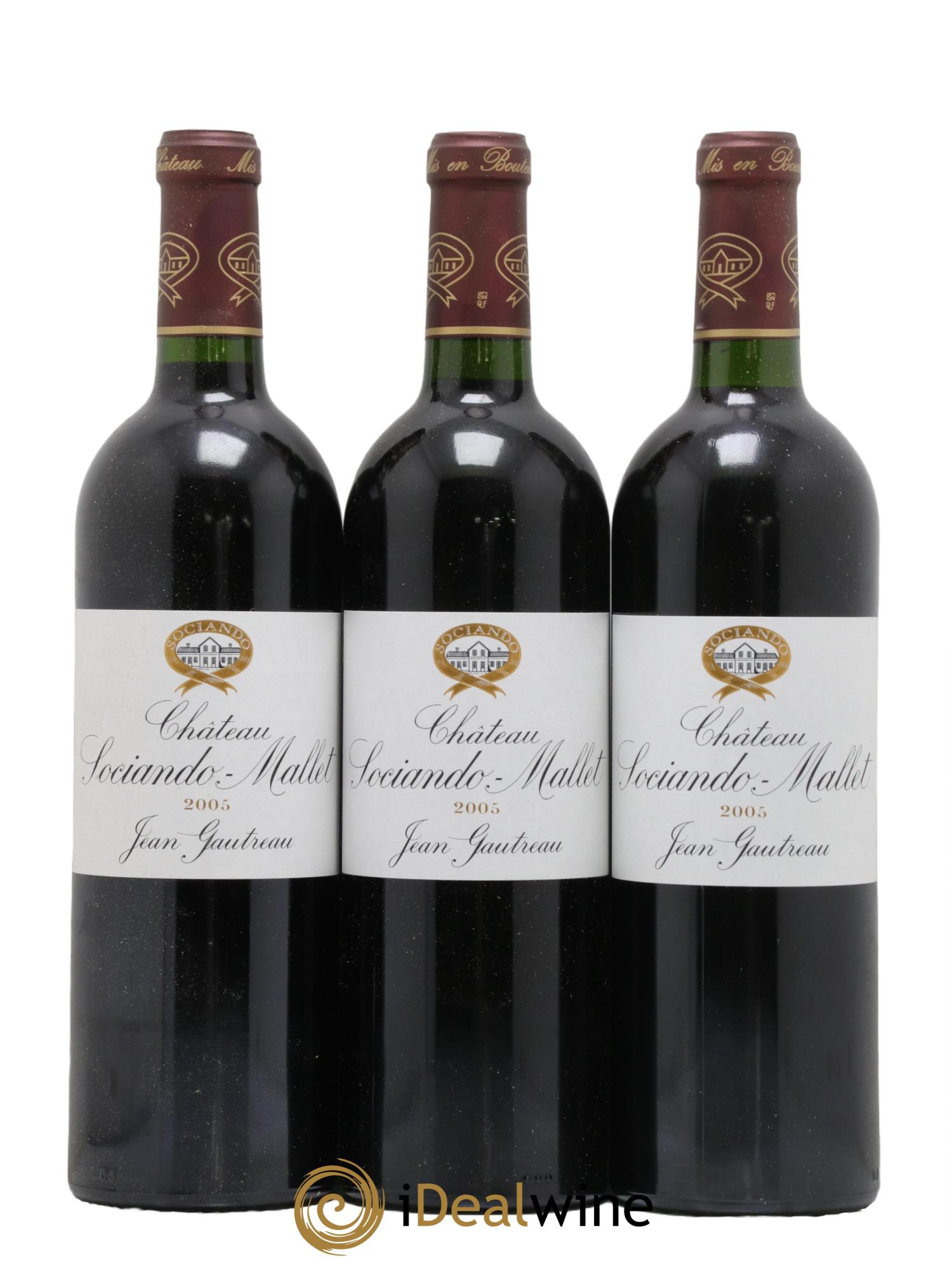 Château Sociando Mallet  2005 - Lot of 6 bottles - 1